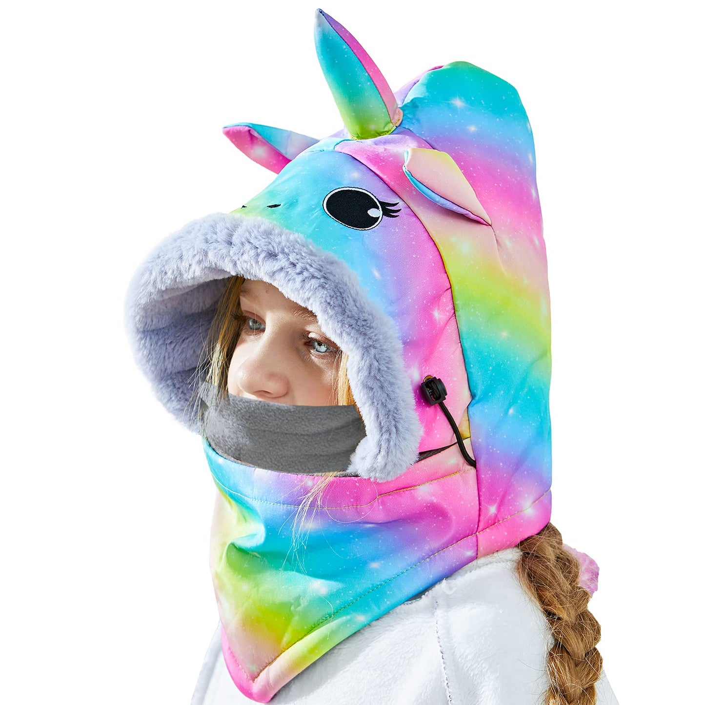 Kids Winter Windproof Hat, Unisex Children Heavyweight Balaclava for Kids, Ski Mask with Thick Warm Fleece Face Cover