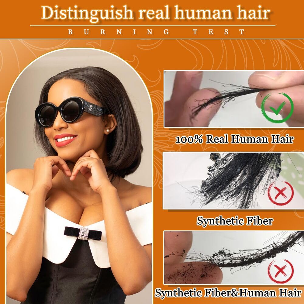 GUDOZO Bob Wig Human Hair Glueless 99J Burgundy 14 Inch 9x6 HD Lace Front Glueless Wigs Human Hair Pre Plucked Pre Cut 200% Density Straight Bob Wigs for Black Women