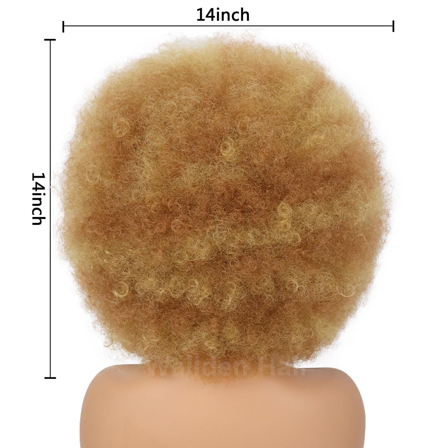 Wallden Hair Short Afro Puff 70s Wigs for Black Women Glueless Wear and Go Wig Fluffy Shoulder Length Heat Resistant Bouncy Colorful Wig and Synthetic Wigs (27/30#)