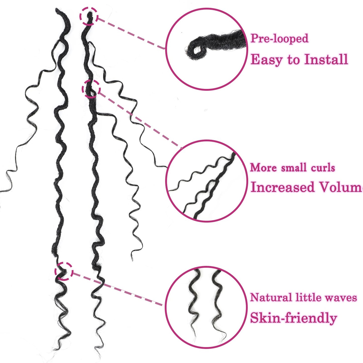 8 Packs Crochet Hair for Black women, Goddess Locs Crochet Hair, Goddess Faux Locs with Curl Braids (12Inch, 8Packs, 1B)