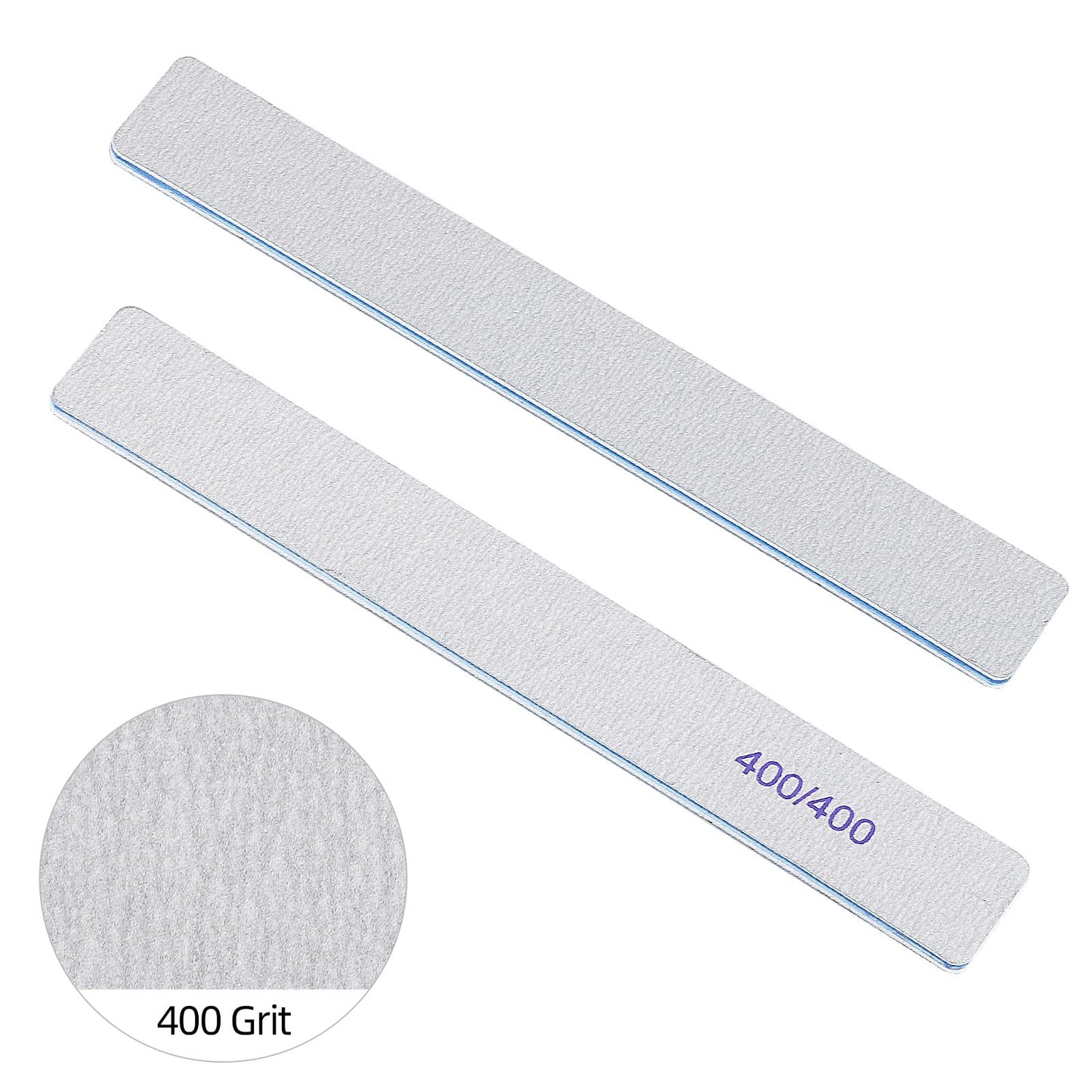 25 Count Nail Files 400/400 Grit, Fine Grit Nail Buffers for Buffing and Smoothing Natural Nails