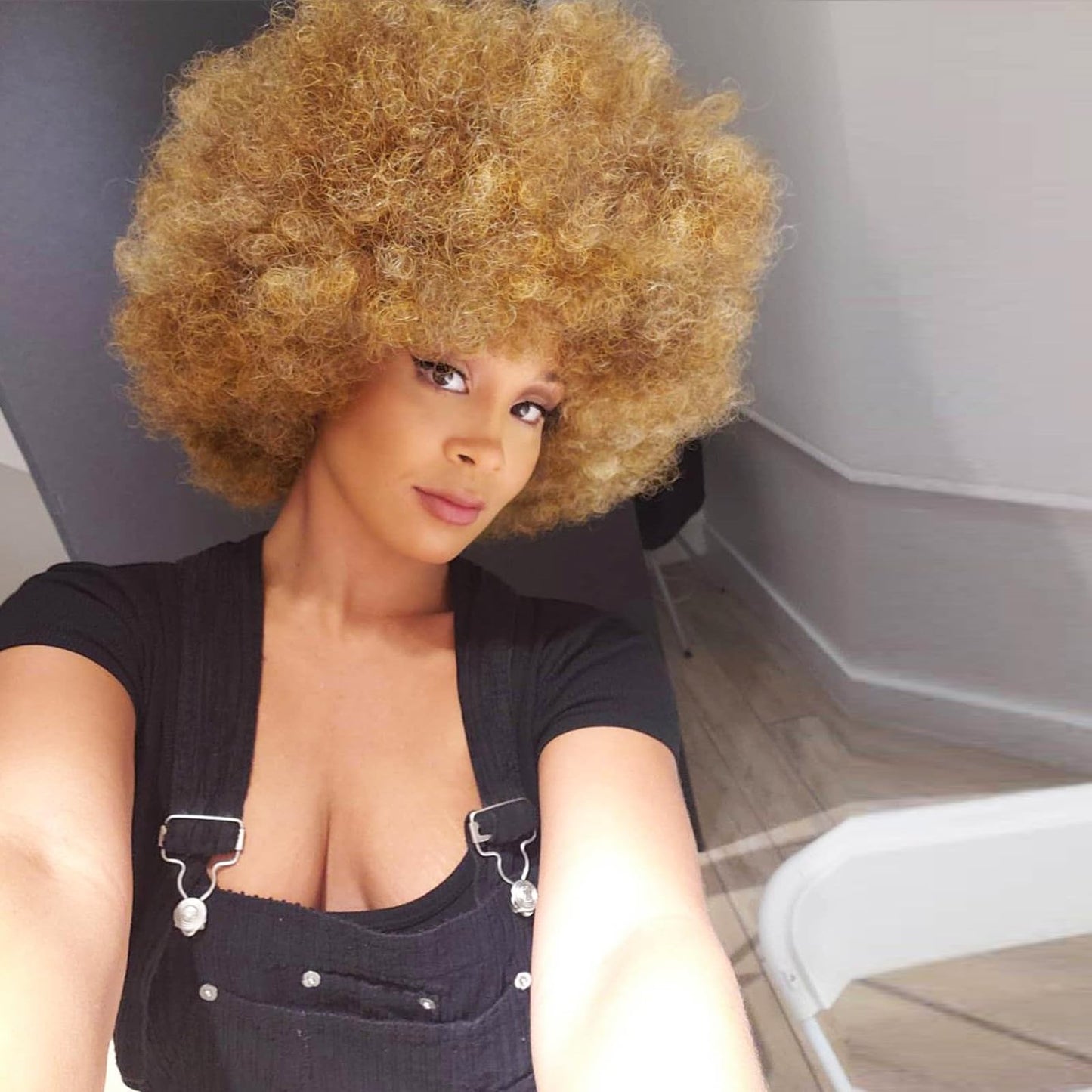 Wallden Hair Short Afro Puff 70s Wigs for Black Women Glueless Wear and Go Wig Fluffy Shoulder Length Heat Resistant Bouncy Colorful Wig and Synthetic Wigs (27/30#)