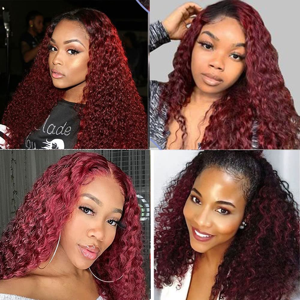 1b99j Kinky Curly Bundles Ombre Human Hair Bundles 24 24 24 inch 3 Bundles