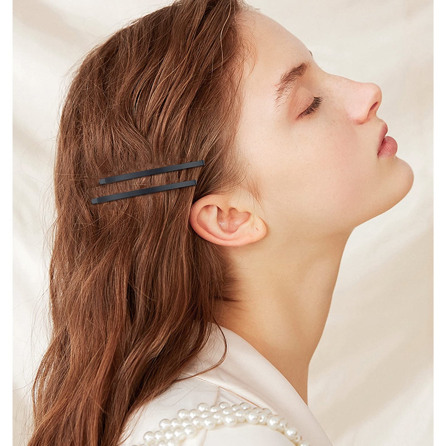 50 Black Jumbo Bobby Pins, 2.56 Inch Metal Hair Clips Hair Pin Bobby-pins Hairpins Hair Accessories for Women Thick Long Updo Hair Style