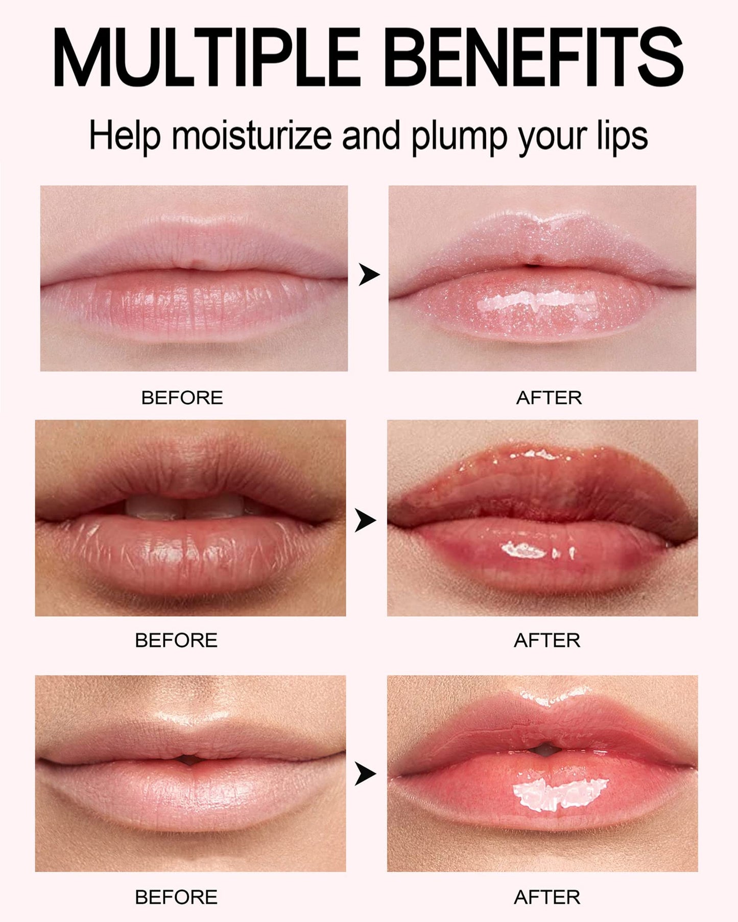 Easilydays Lip Gloss Plumper Glossy Lip Lipstick, Lifter Gloss, Hydrating, Volumizes, High-Shine, Lip Plumping Lip Glass Mirror Lip Glaze Lip Makeup, Plump And Pout Lip Plumper for Women Girls