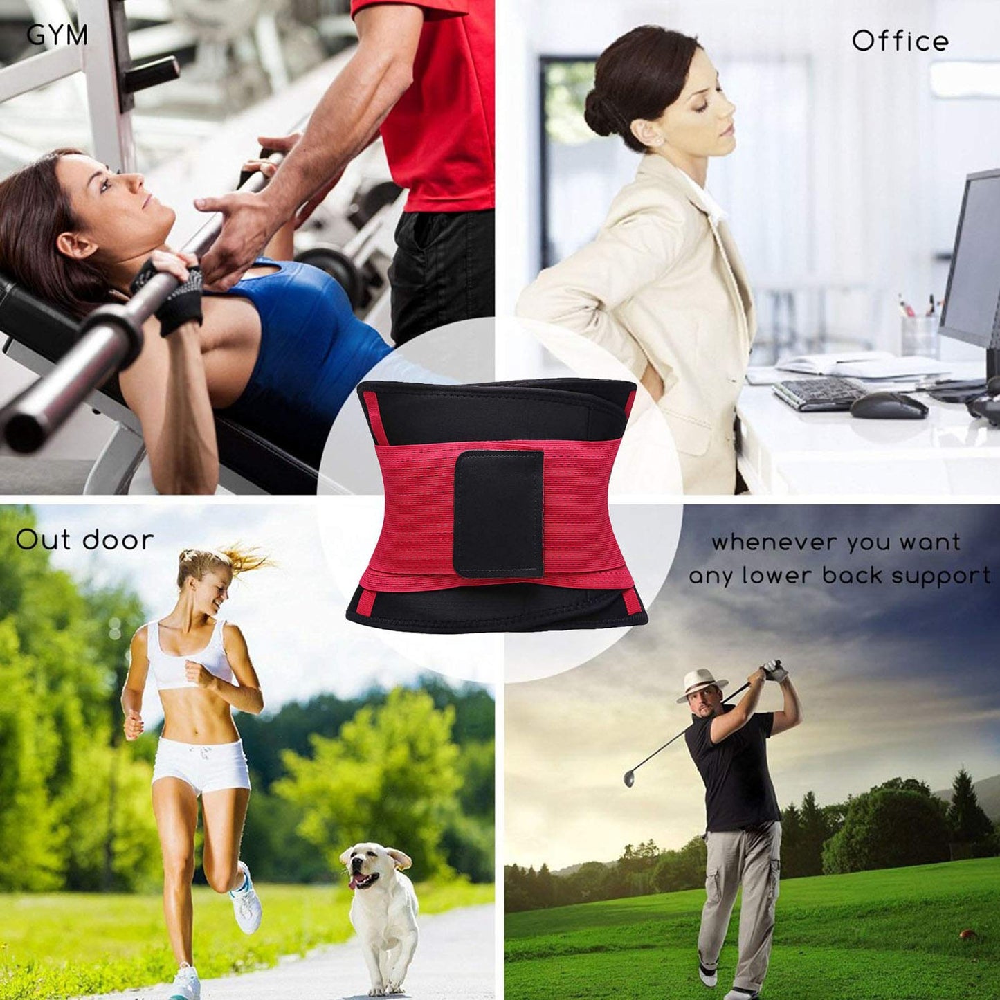 VENUZOR Waist Trainer Belt for Women - Waist Cincher Trimmer - Slimming Body Shaper Belt - Sport Girdle Belt (UP Graded)(Rose Red,Small)