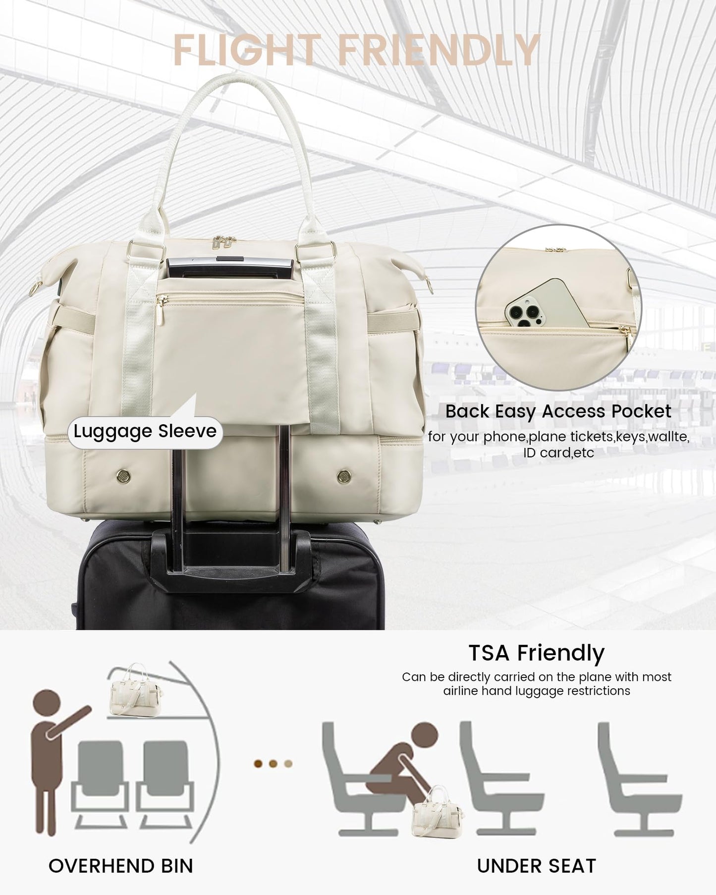 Gym Bag for Women LOVEVOOK Travel Duffel Bag with USB Charging Port,Weekender Bags for Women with Shoe Compartment,Carry on Overnight Bag with Toiletry Bag,Hospital Bags for Labor and Deliver
