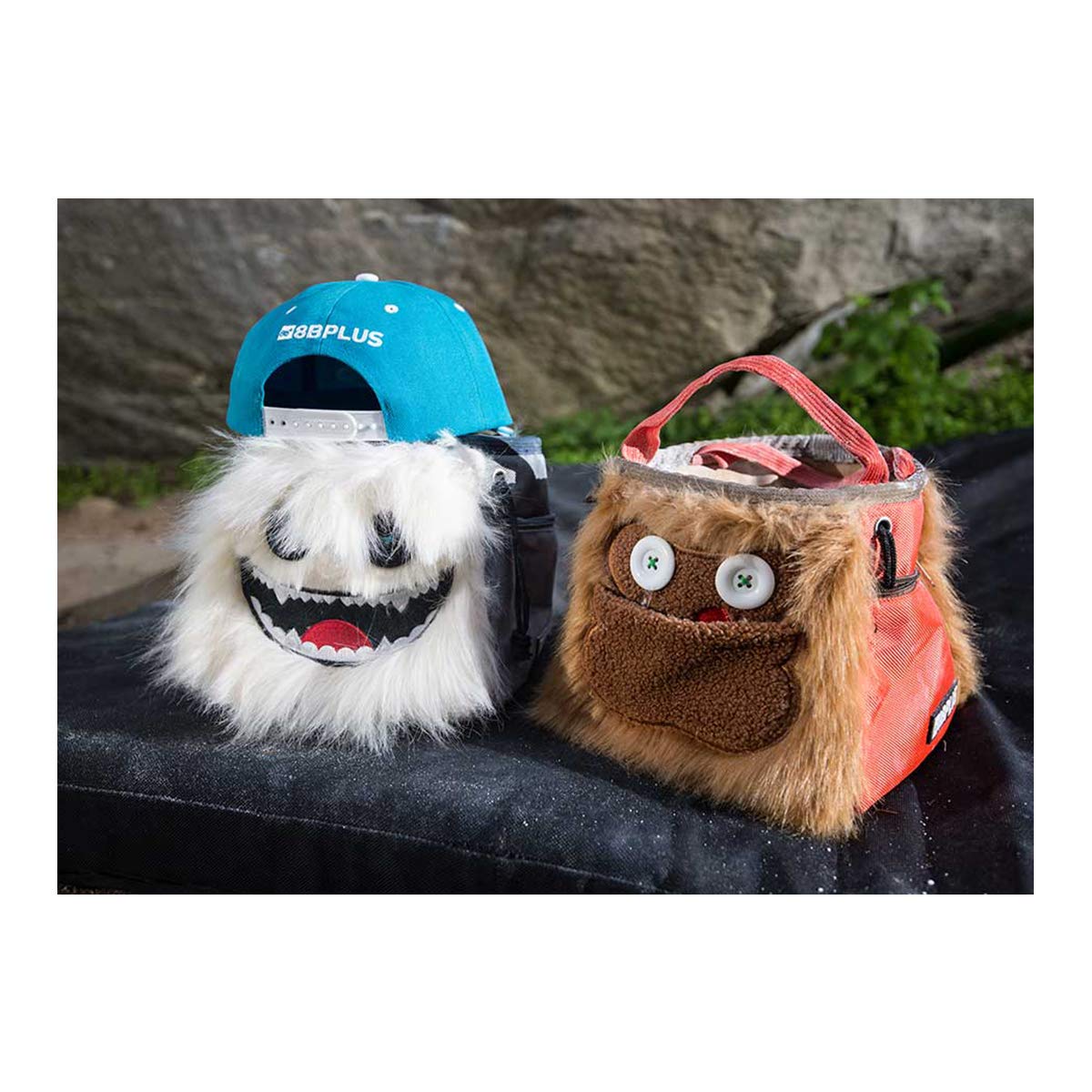 8BPLUS Chalk Bag for Climbing, Bouldering, Belt and Giftbox Included - Wide Opening - Brush Holders, for Left & Right Handers (Louie)
