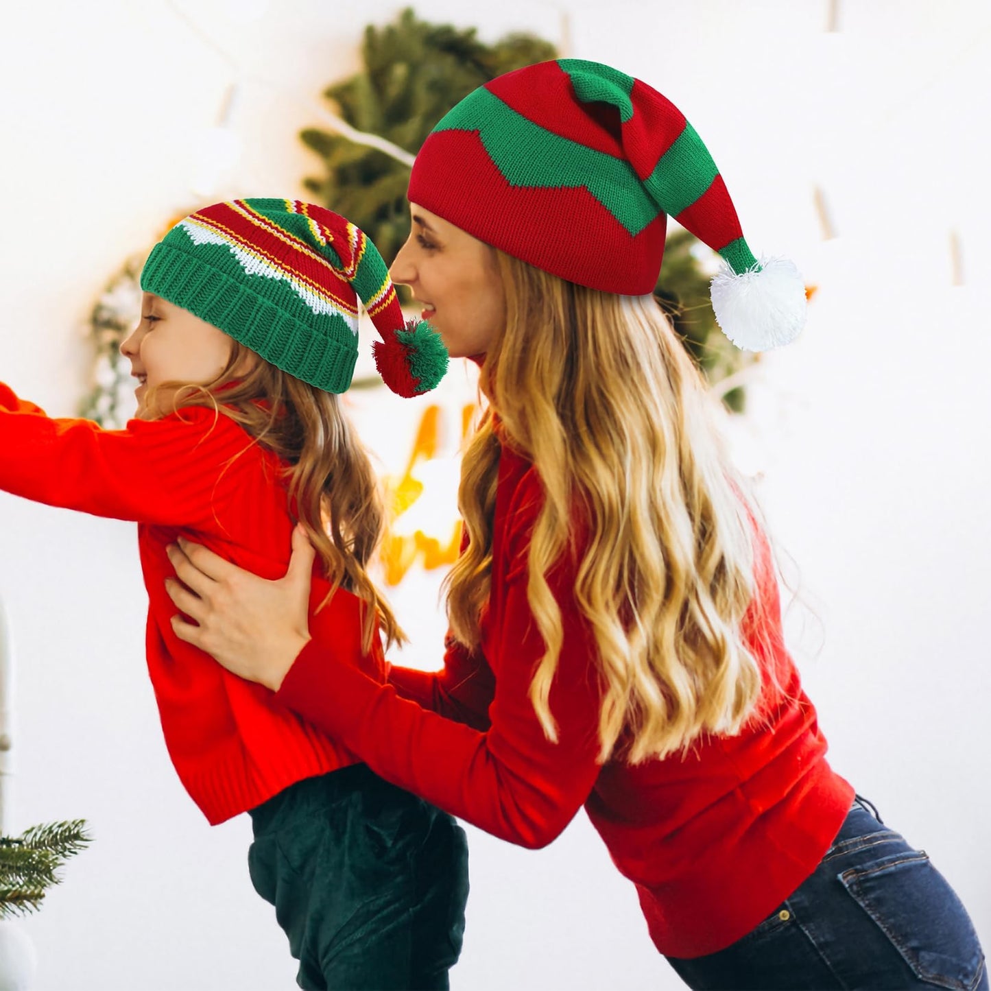 Century Star Christmas Hat Santa Hat Unisex Velvet Holiday Hat Xmas Unisex Classic Santa Hat for New Year Party Red One Size