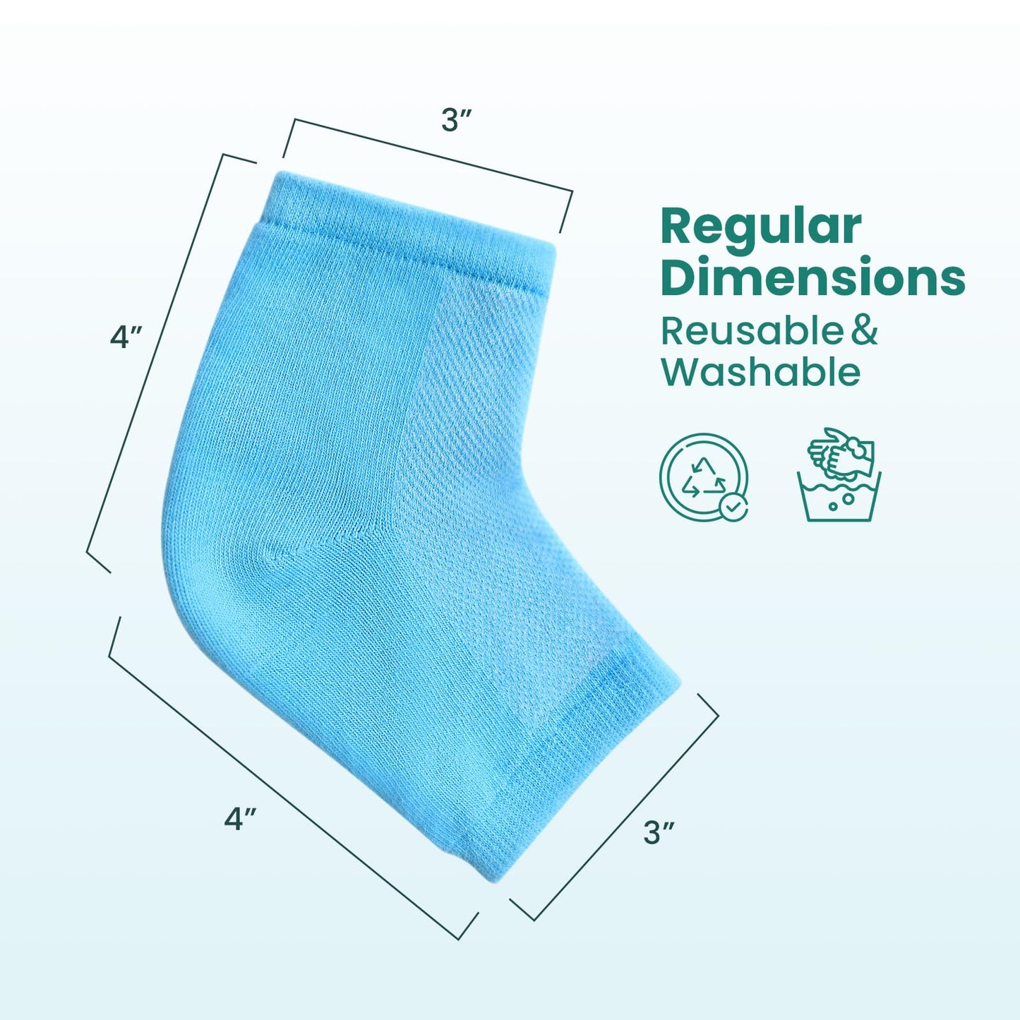Moisturizing Heel Socks for Cracked Heel Treatment - Promifun 2 Pairs Moisturizer Socks for Dry Cracked Feet - Cracked Heel Repair - Heel Socks for Women & Men (Blue & Pink)