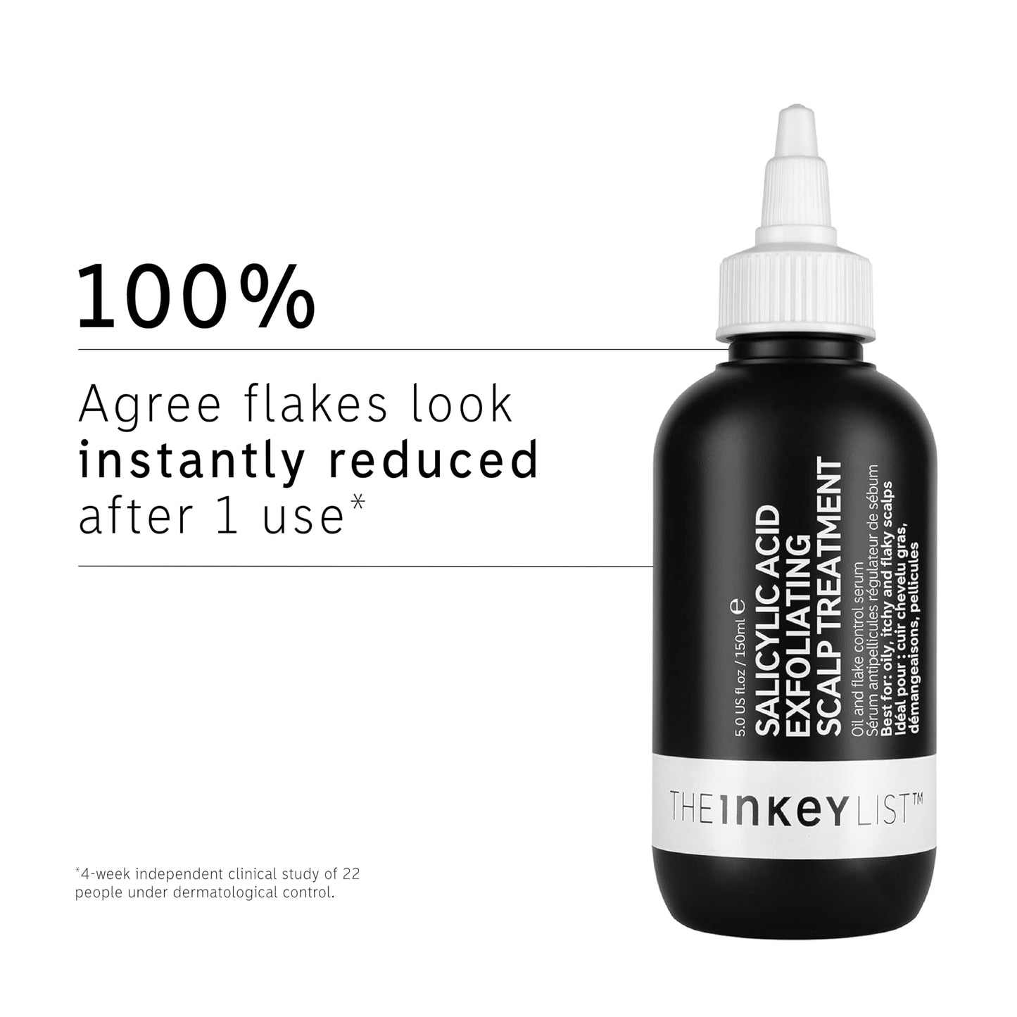 The INKEY List Salicylic Acid Exfoliating Scalp Treatment, Pre-Wash Salicylic Acid for Scalp, Helps Flaky, Itchy-Feeling Scalps and Hair Product Buildup, 5.07 fl oz