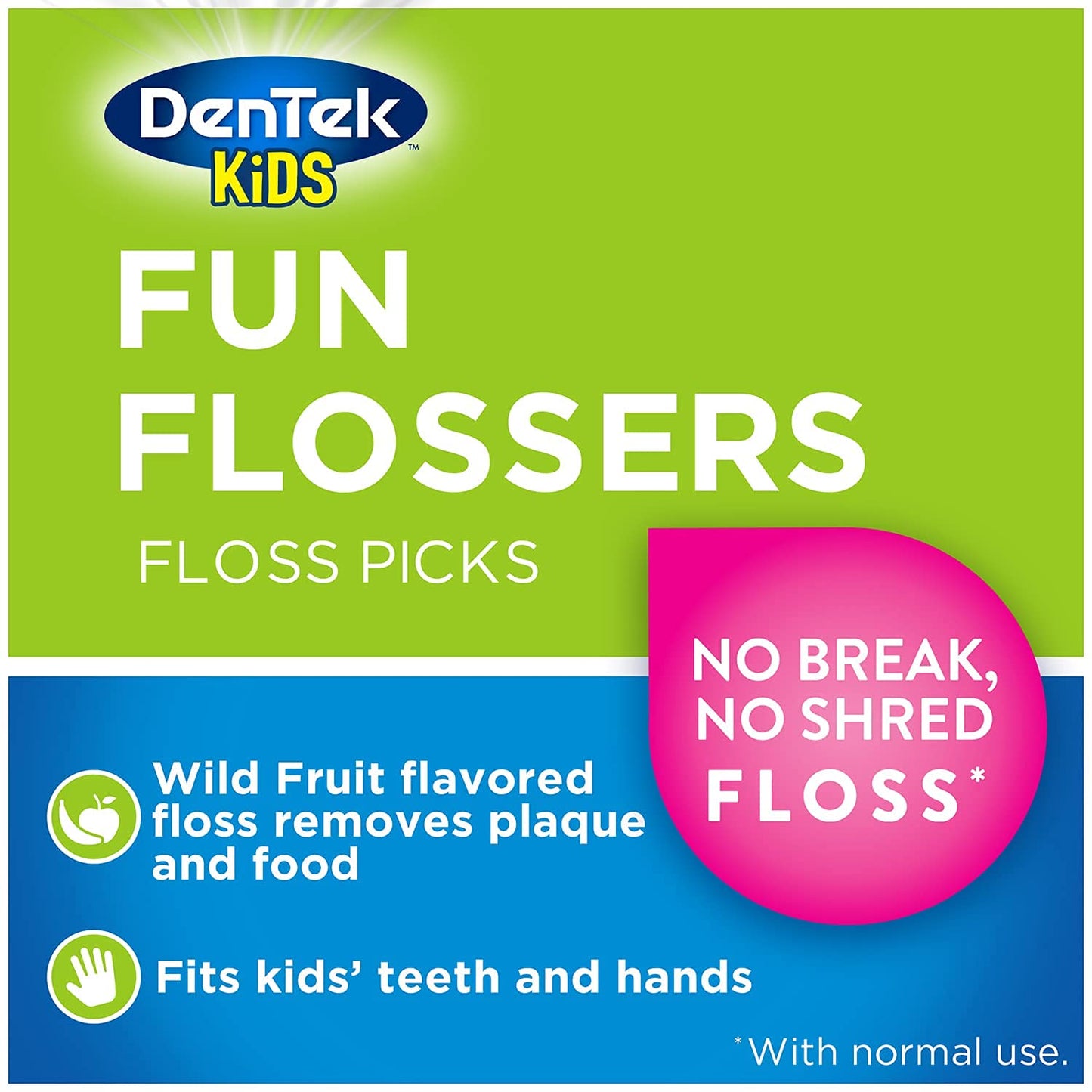 ACT Kids Toothpaste Bubble Gum 4.6oz + DenTek Kids Flossers Wild Fruit 90ct
