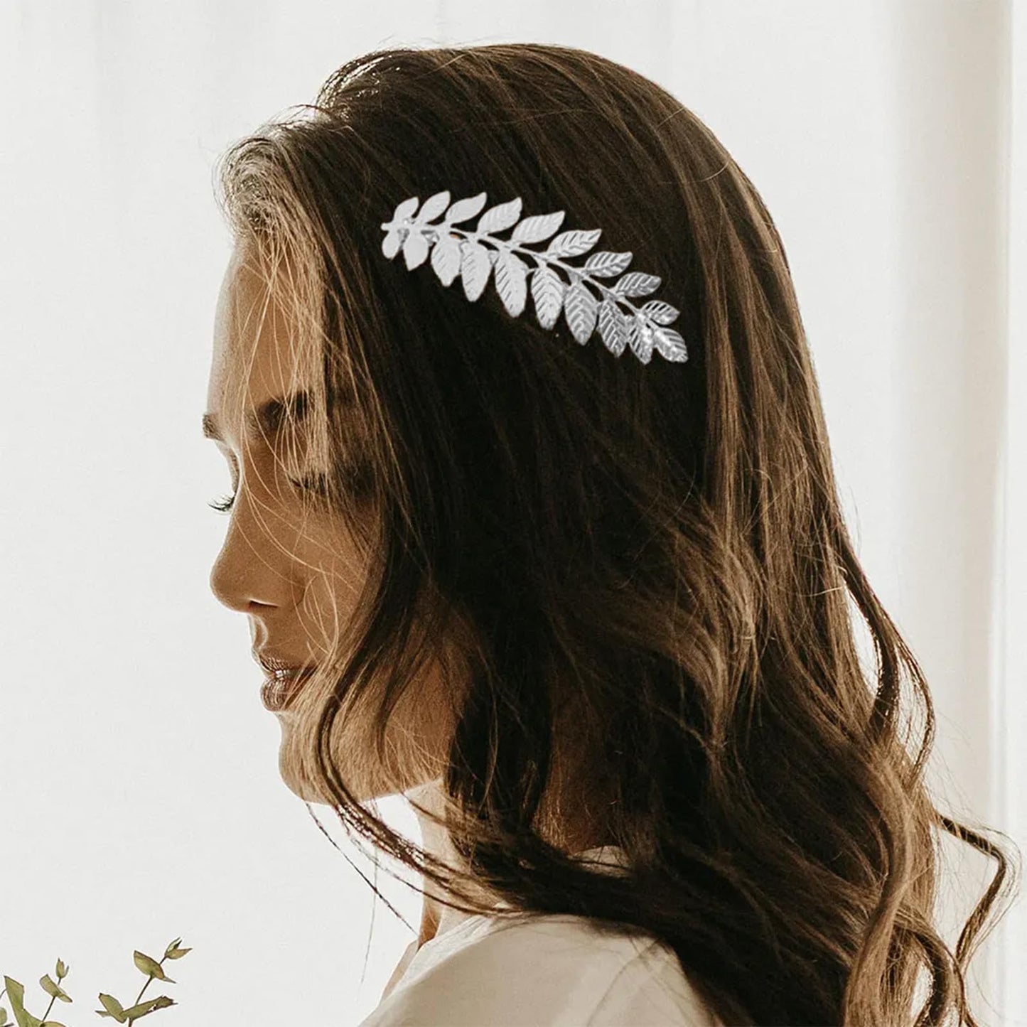 8 Pack Leaf Hair Side Combs for Women Girl, Bridal Metal Decorative Hair Comb Clips, French Twist Hair Slide Comb for Wedding Hair Accessories(Gold, Silver)