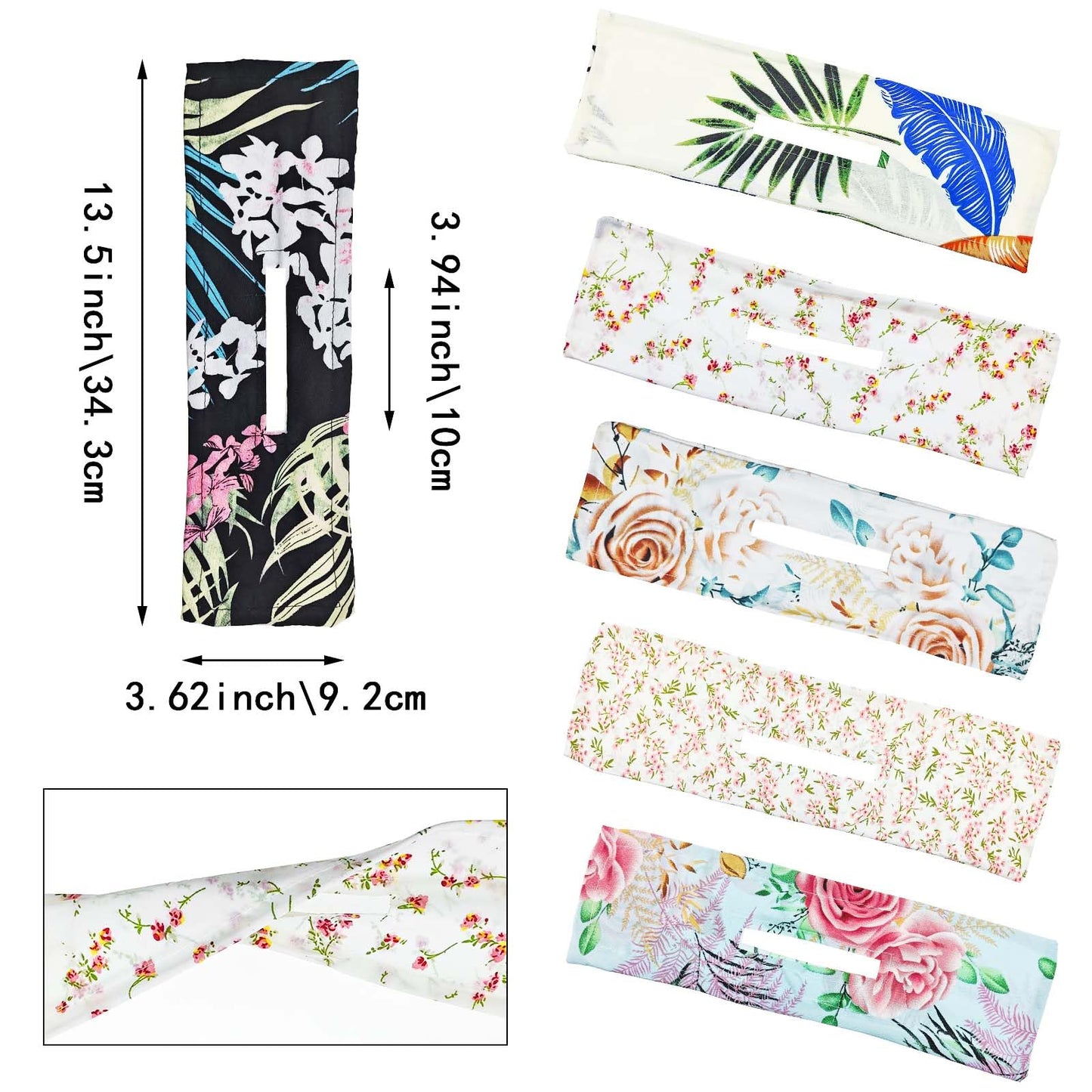 6 PACK Flexible Hair Bun Makers for French Twist & Twister Hairstyles - Lazy Curler Clips Hair Styling Accessories for Women (Flower-Printed)