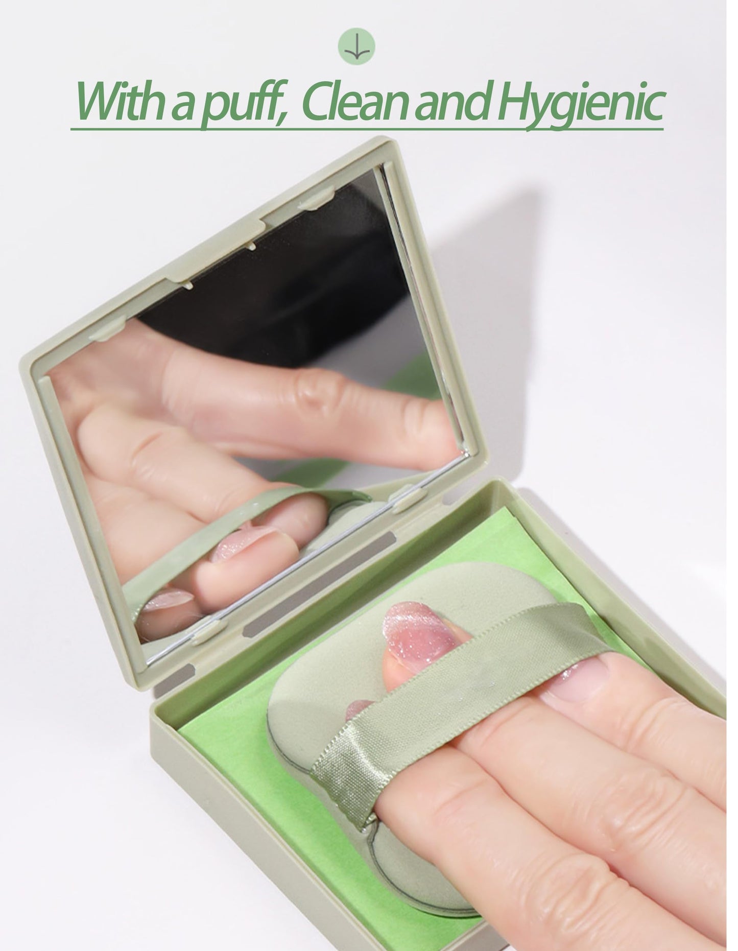 100 Sheets Bamboo Charcoal Oil Blotting Paper & 100 Sheets Green Oil Blotting Paper, Mirror&Puff, Absorbs Excess Face Oil, Controls Shine, Gentle for Makeup Use.