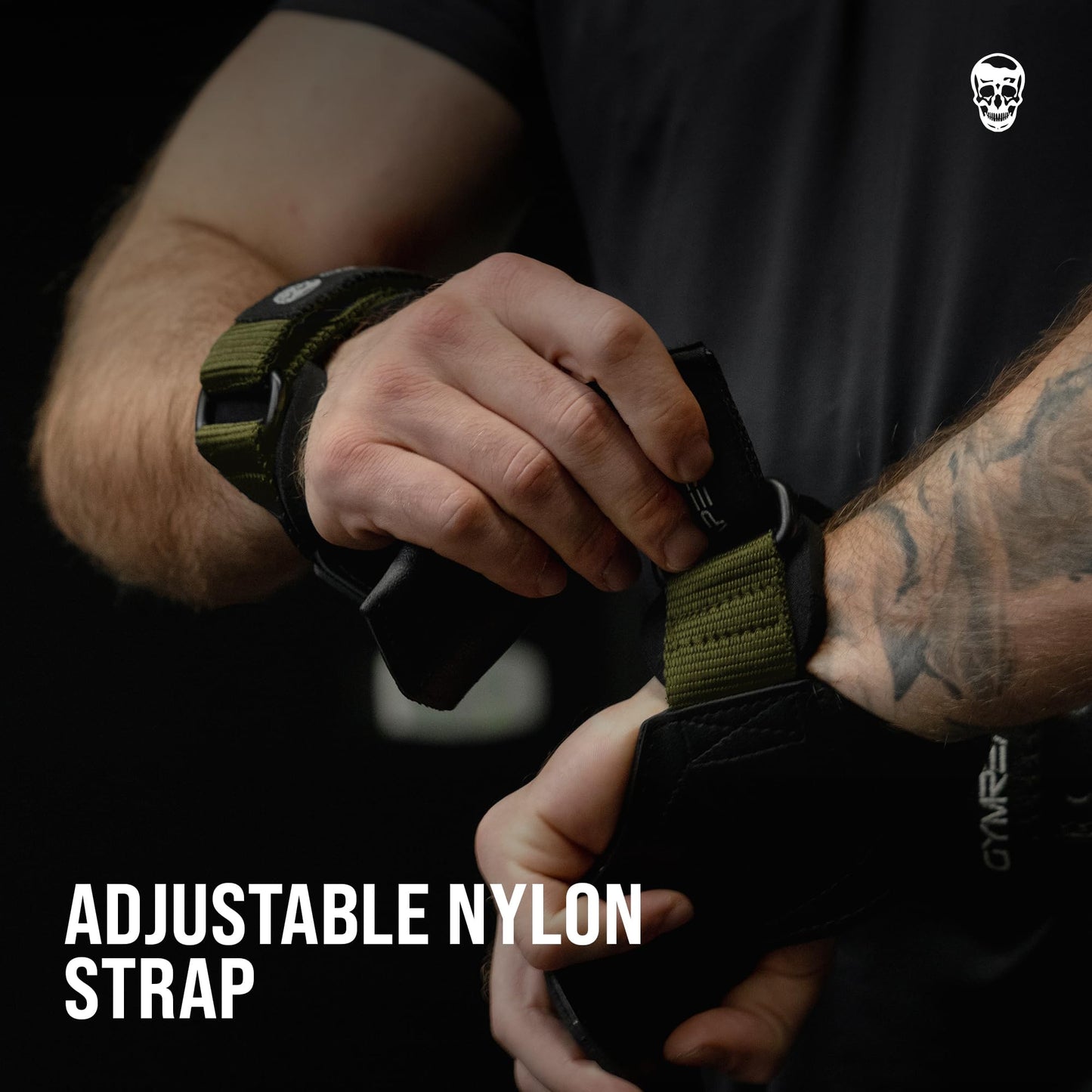 Gymreapers Weight Lifting Grips (Pair) for Heavy Powerlifting, Deadlifts, Rows, Pull Ups, with Neoprene Padded Wrist Wraps Support and Strong Rubber Gloves or Straps for Bodybuilding (Green, Small)