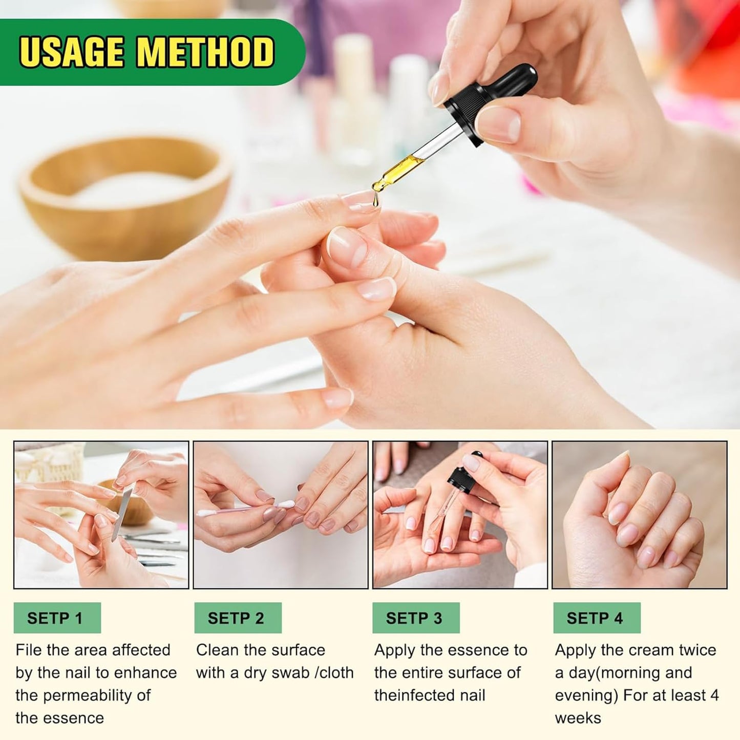 7days Nail Treatment, Ginger Nail Treatment,Nail Support Nail Care,Ginger Nail Growth Serum, Ginger Cuticle Care Oil for Nails (3PCS)