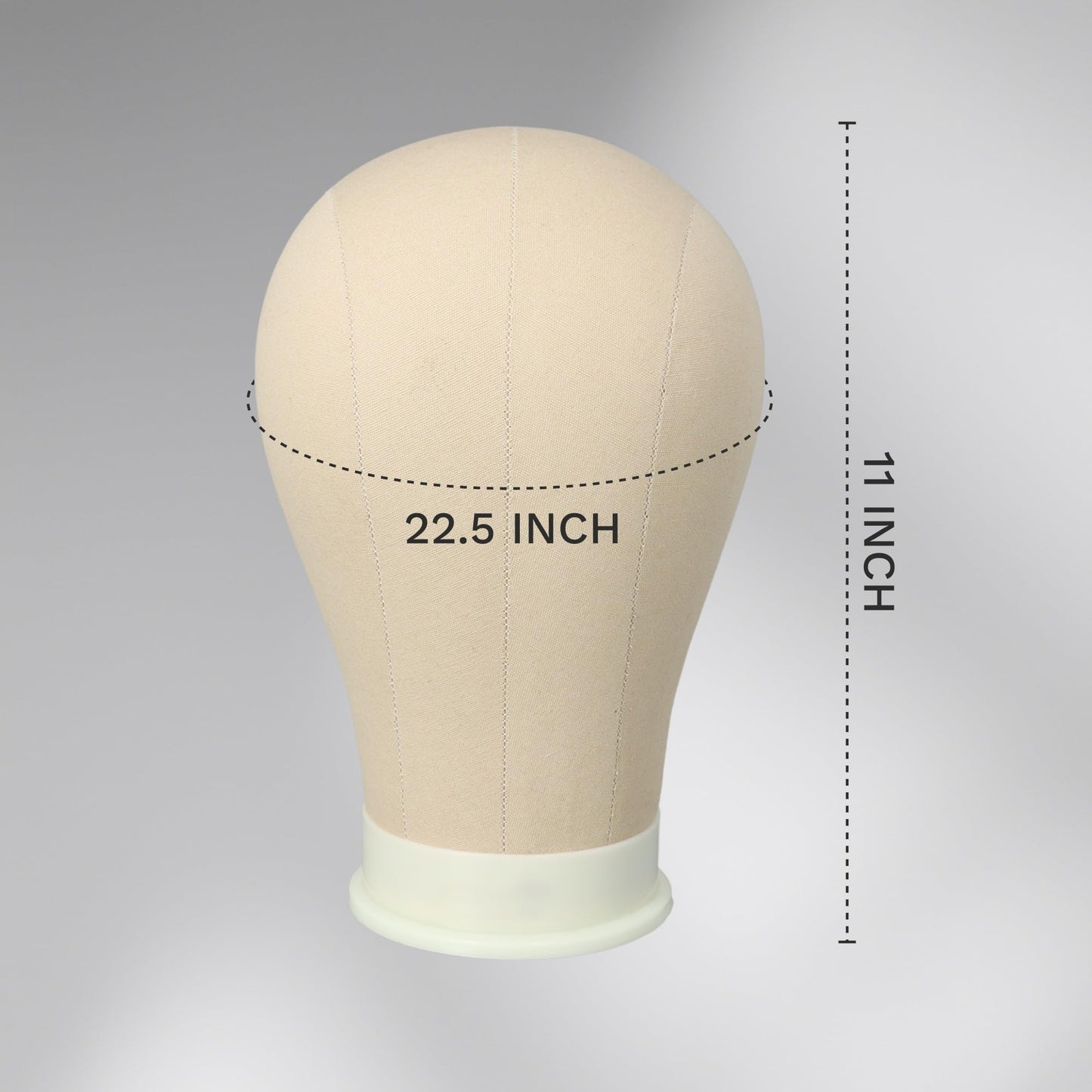 22.5 Inch Mannequin Head for Wig, Canvas Wig Head with Mount Hole, Manikin Head for Wig Making, Styling and Display, Head Contour More Realistic