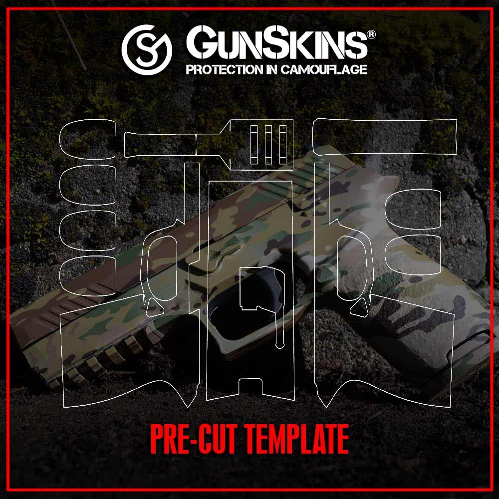 GunSkins Precut Pistol Skin for Sig Sauer P365 Macro - Compatible with Airsoft AEG BB Gun - Vinyl Wrap - Easy to Install - 100% Waterproof - Matte Finish - Made in USA - Proveil Victory