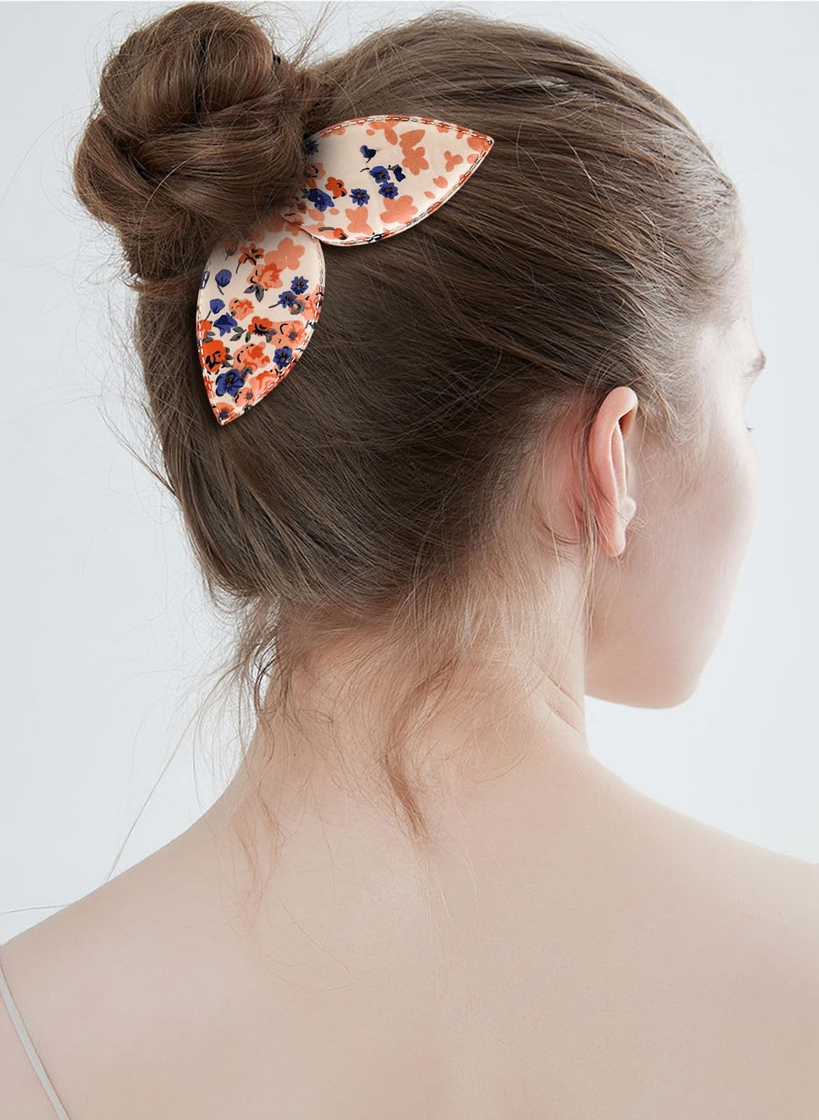 4 Pcs Deft Bun Maker French Twist Rabbit Ear Bun Twister Flower Flexible Quick Hair Styling Accessories for Women Girls
