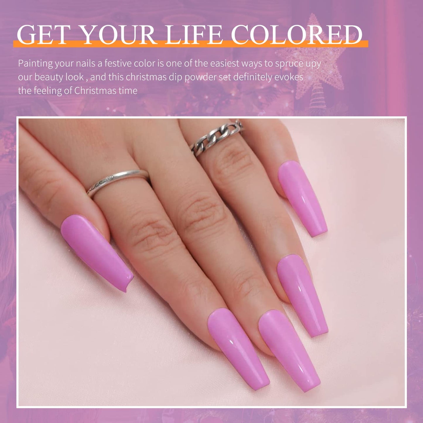 28g/Box Pink Dipping Powder Without Lamp Cure Nails Dip Powder Gel Nail Color Powder Natural Dry (no.21)