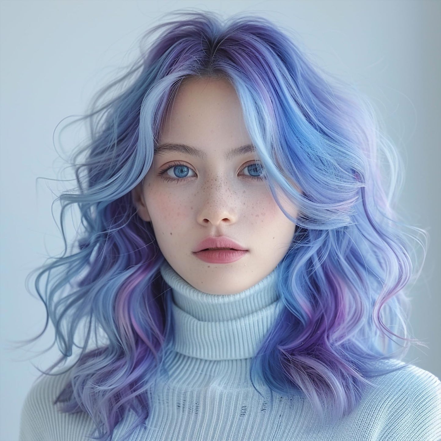 Hair Chalk for Kids Girls, Blue Purple Temporary Hair Color Dye, Washable Hair Chalk Comb - Kids Hair Dye Makeup For Party Halloween Christmas Birthday Cosplay Festivals