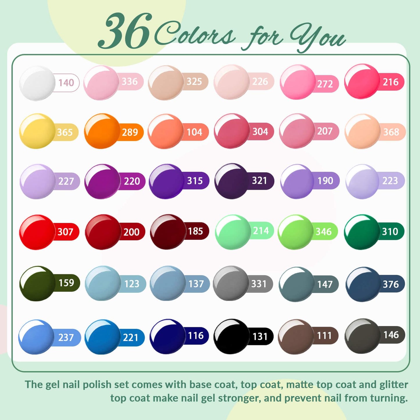 PHOENIXY Gel Nail Polish Kit with U V Light 48W, 56 Pcs 108 Effect Gel Nail Polish Set Base Glitter Top Coat Gel Nail Kit Manicure Tools Gifts for Women