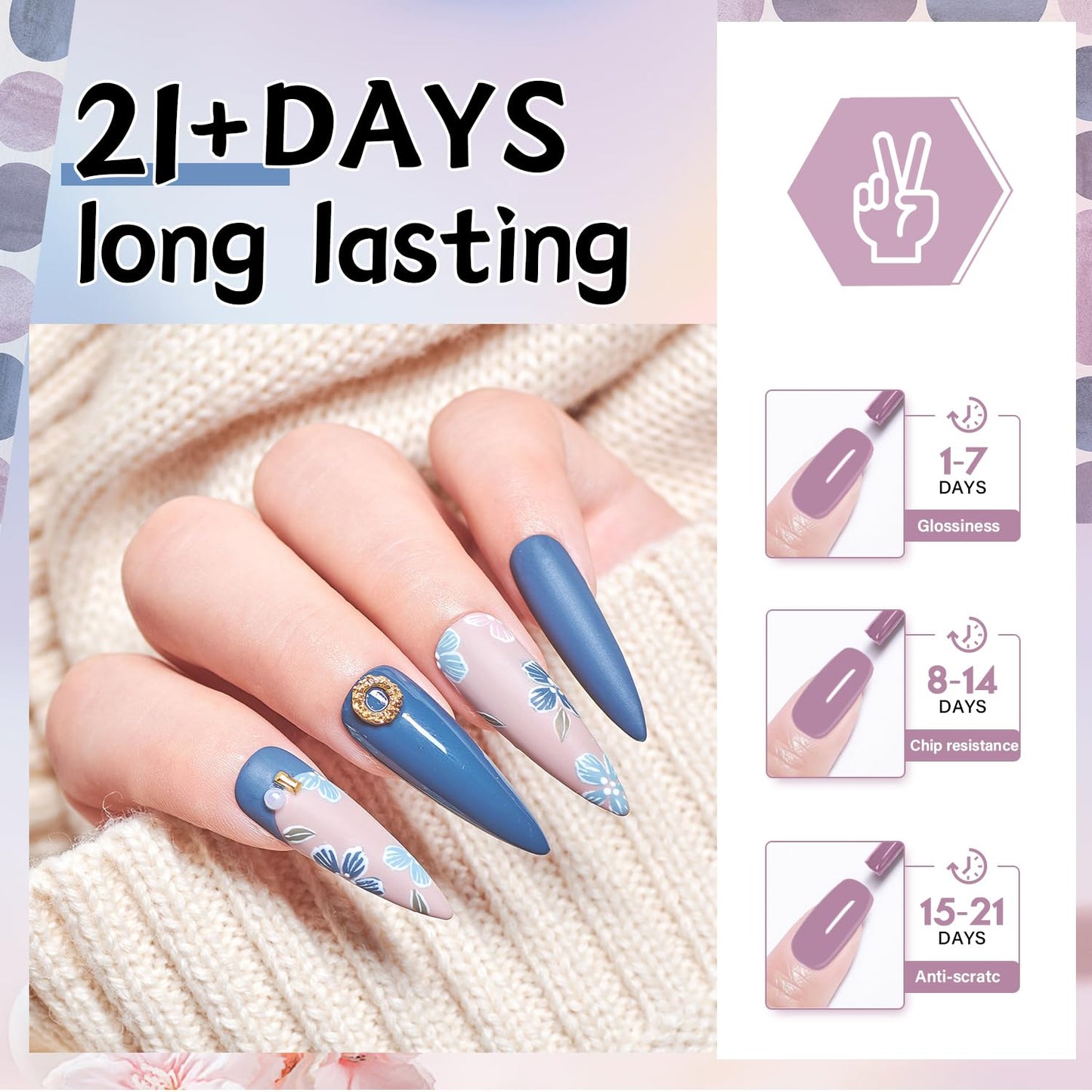 27 Colors Nail Polish Kit with U V Light, U V LED Nail Dryer Lamp Curing Gel Nail Polish Set Popular Gel Polish Set DIY at Home, Nail Manicure Tools