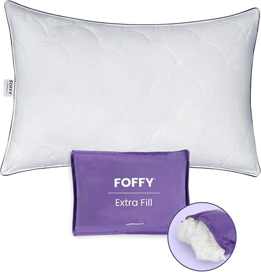 Adjustable Soft Bed Pillow for Back, Stomach, and Side Sleepers, Supportive, Cotton, Viscose, Breathable and Oeko-Tex Certified (King)