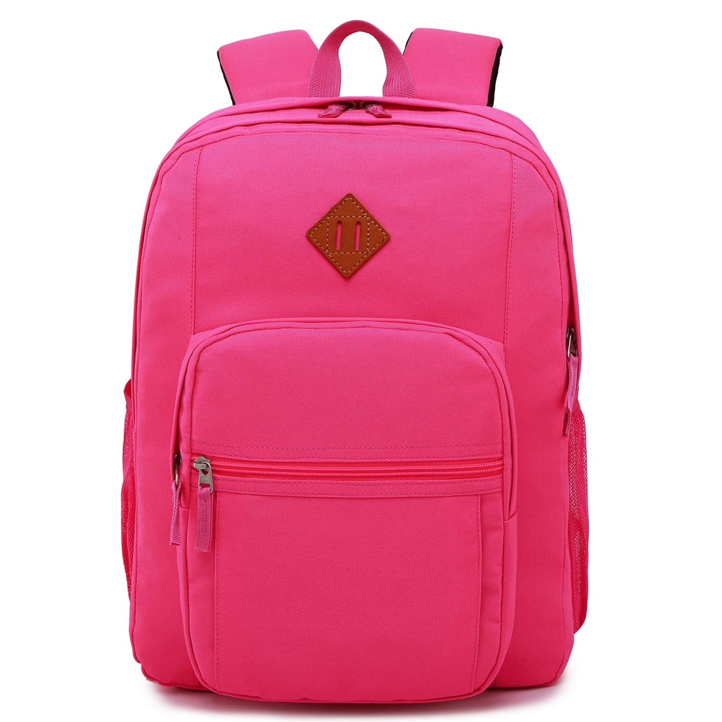 abshoo Girls Solid Color Backpack For College Women Water Resistant School Bag (HotPink)