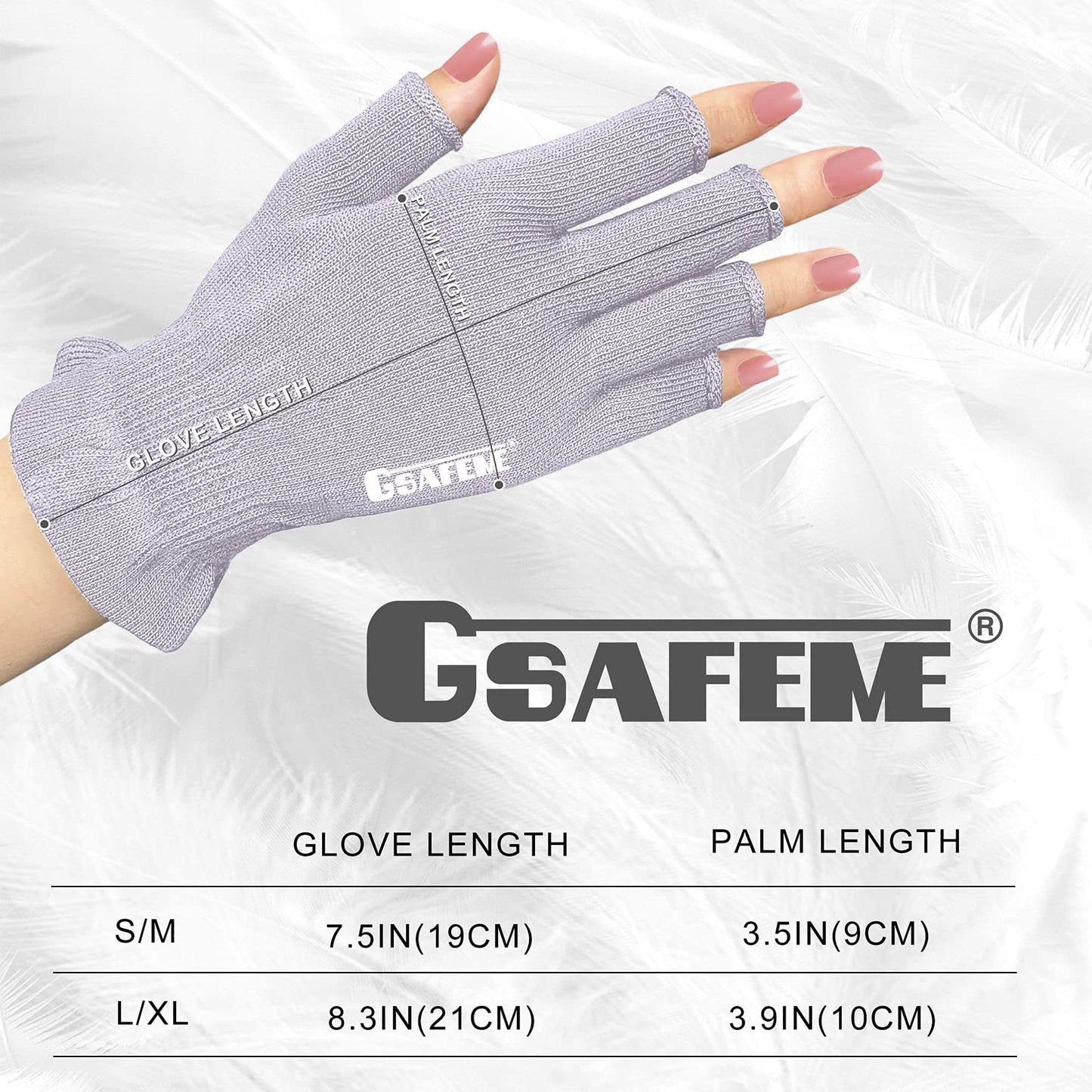 GSAFEME Cotton Gloves for Dry Hands - Fingerless Touchscreen Moisturizing Gloves for Sleeping - Cotton Eczema Gloves for Men and Women, Purple S/M 3 Pairs