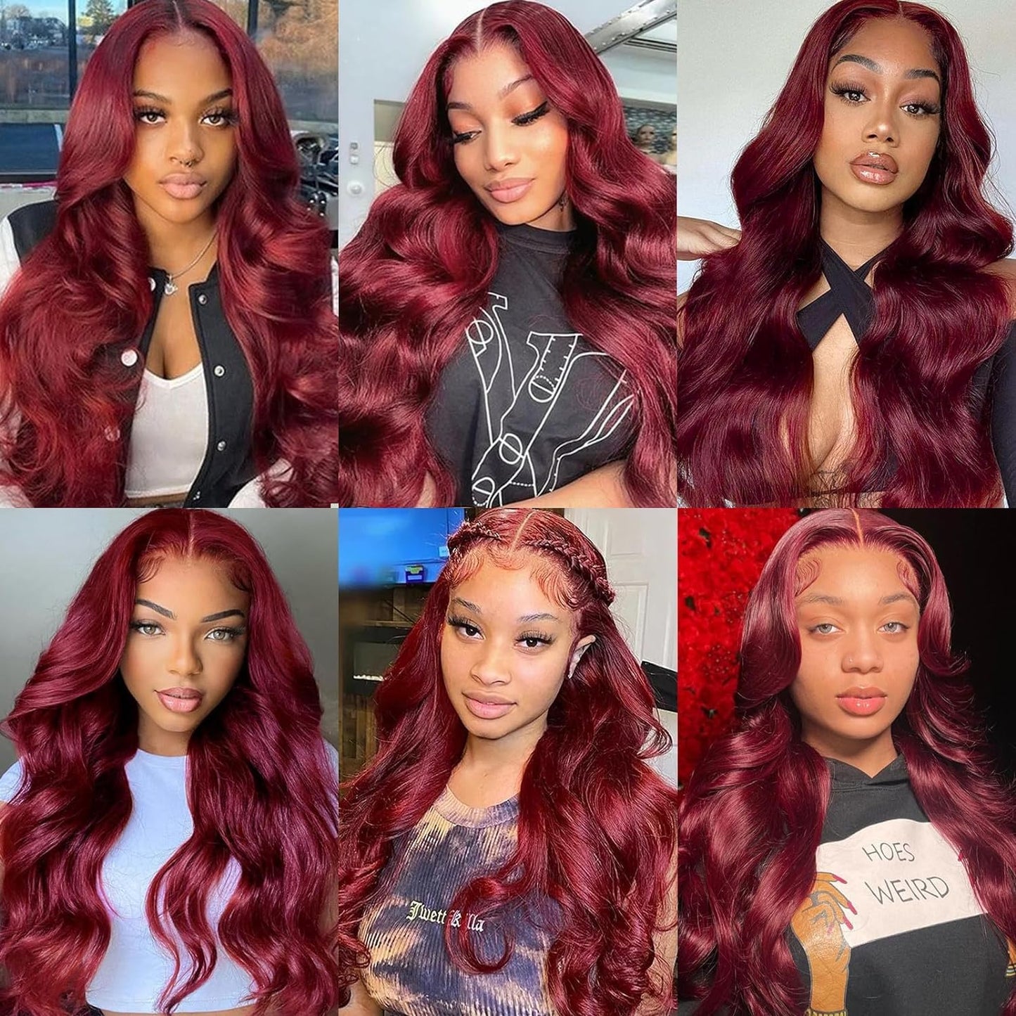 GUART 99j Burgundy Lace Front Wigs Human Hair 13x6 Body Wave Lace Front Wigs Human Hair 180% Density Preplucked Virgin Hair Full and Thick HD Lace Front Wigs Human Hair for Women 20 inch