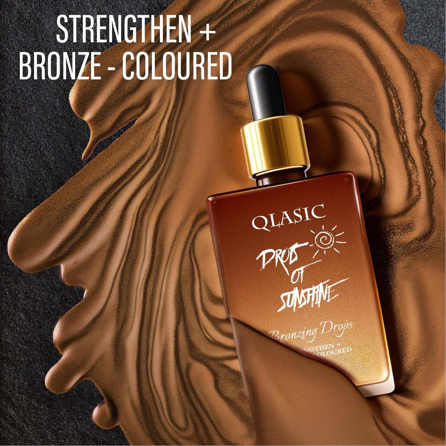 2PCS -Skin Care Essence Anti-Pollution Drops - Bronzing Serum & Facial Tanning Drops,Fake Tan Peptide Serum,Liquid Bronzer Cream for Aging Skin