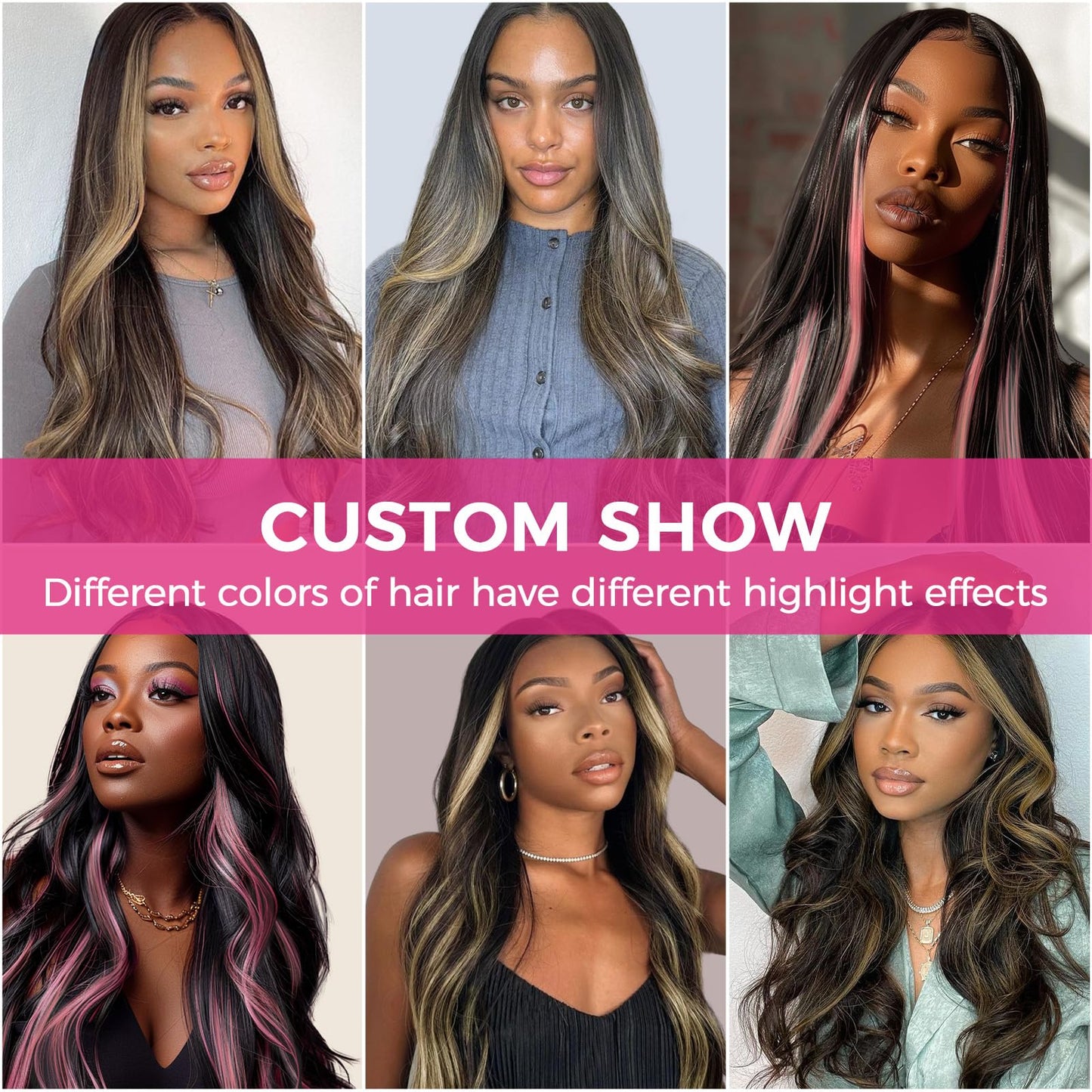 Lashey Tape in Hair Extensions 25g 10pcs 16 Inch Straight Natural Black Mixed Chestnut Brown Highlighted Hair Extensions Tape in Hair for Women