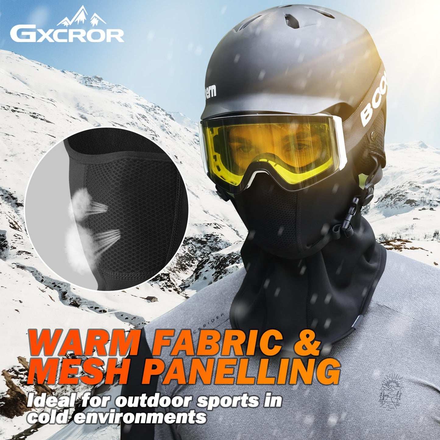 GXCROR Ski Mask Breathable Balaclava Windproof Winter Thermal Face Cover for Cold Weather Skiing Motorcycle for Men and Women