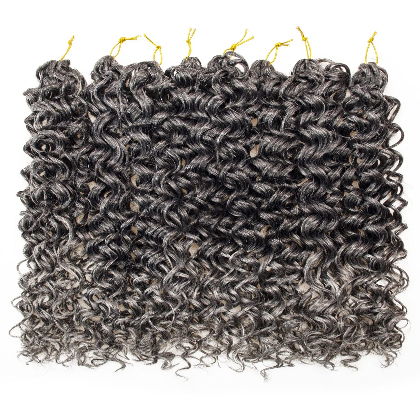 8 Packs Curly Crochet Hair GoGo Curl Crochet hair for Black Women Deep Wave Braiding hair,Synthetic Bohemian Crochet Braid Water Wave Crochet hair Extensions(Tgrey, 18inch)