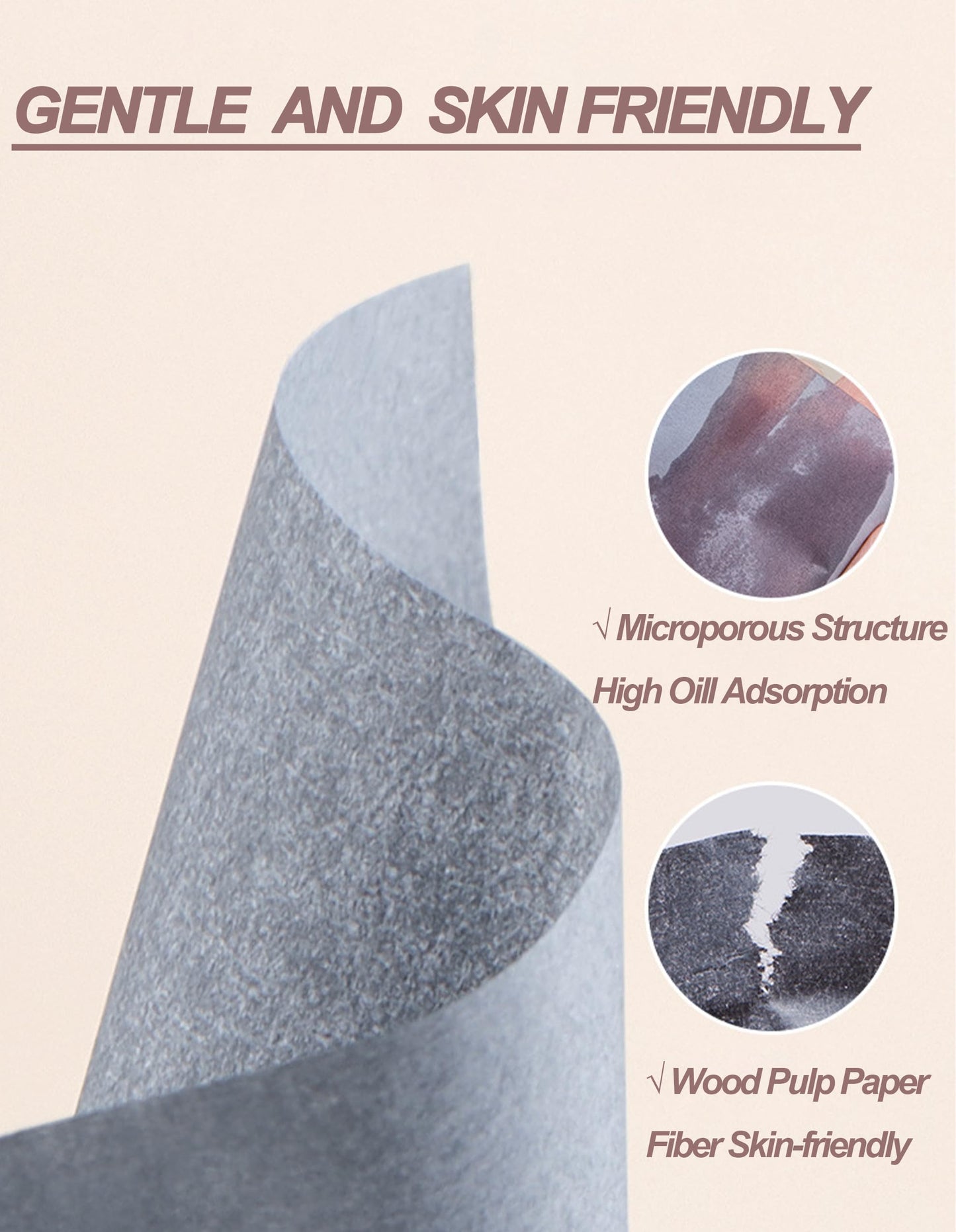 100 Sheets Bamboo Charcoal Oil Blotting Paper & 100 Sheets Green Oil Blotting Paper, Mirror&Puff, Absorbs Excess Face Oil, Controls Shine, Gentle for Makeup Use.