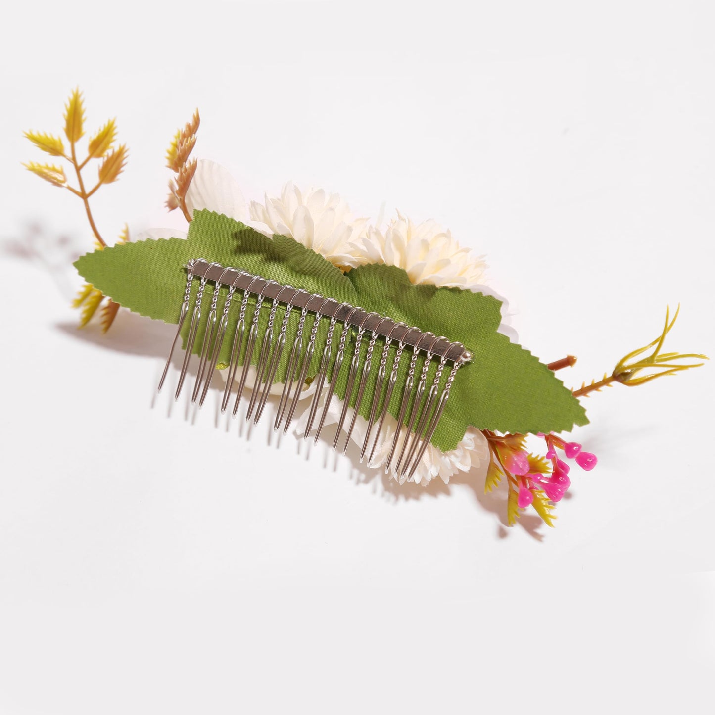 BUNNY LULU Flower Hair Clip for Women - Elegant Hair Accessory for Wedding, Party & Daily Wear (White 1)