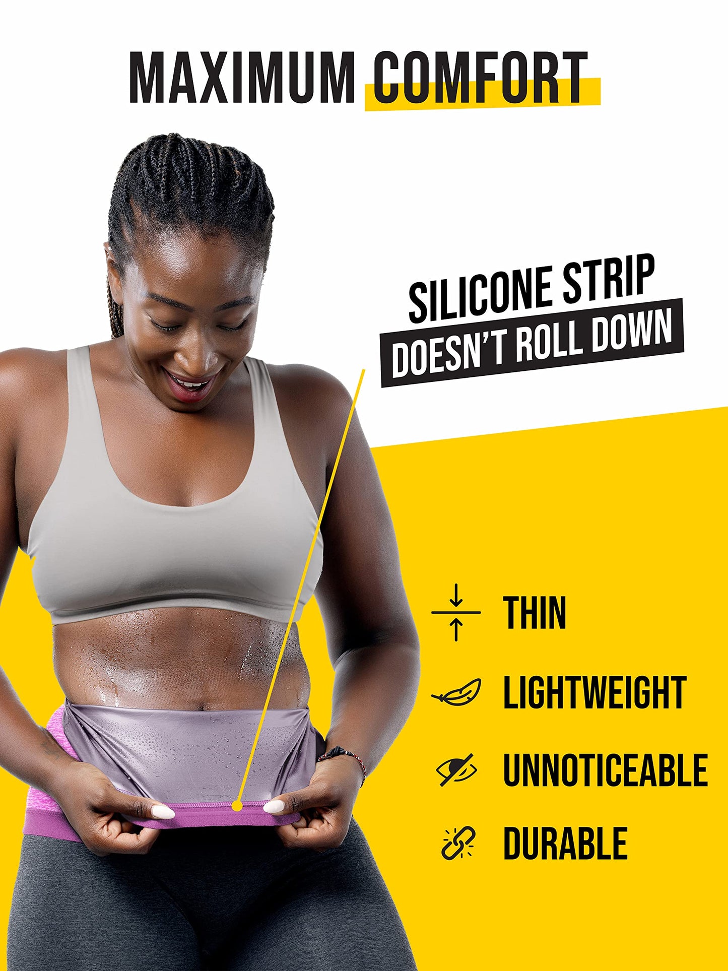 Sweat Spark Waist Trainers for Women Belly Fat (Pink, Small) - Sweat More, Shape Your Back & Abdomen, Wear During Workout