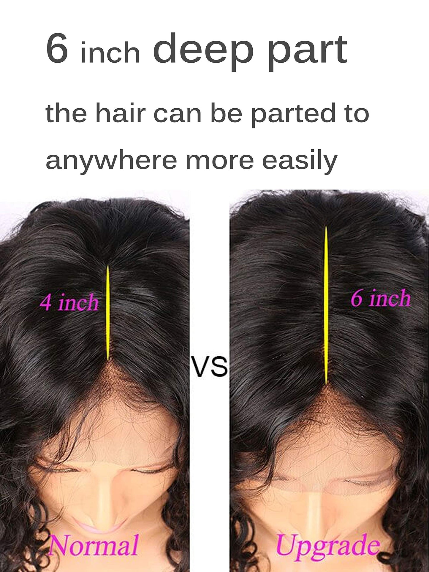 13x6 Lace Front Wig Short Bob Wigs Deep Curly Full Lace Front Wigs 8A Virgin Brazilian Natural Color Wigs (24 inch with 150% Density, lace front wig)
