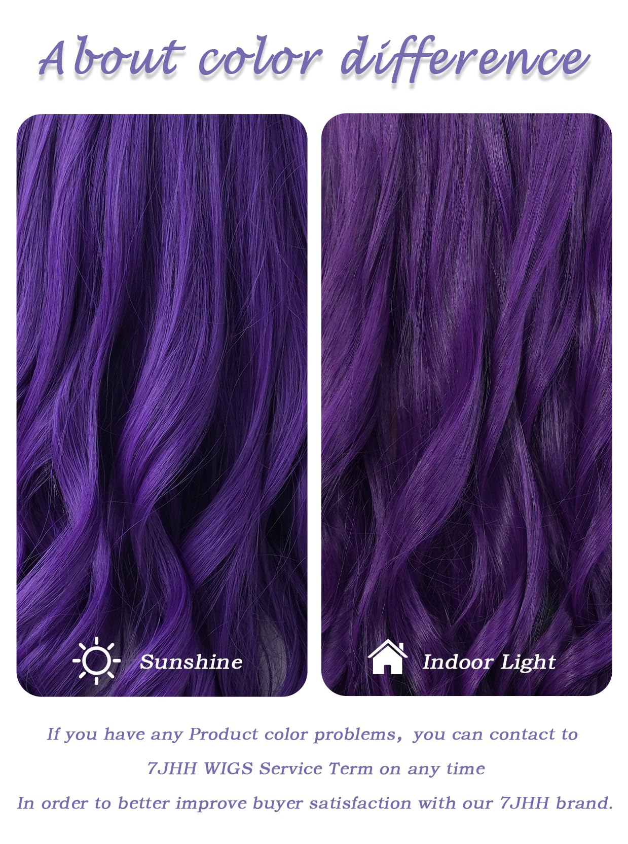 7JHH WIGS Long Wavy Costume Wigs Cosplay Mermaid Dark Purple Wig for Women Halloween Party Used High Temperature Heat Resistant Fiber Natural Hairline Cos Wig
