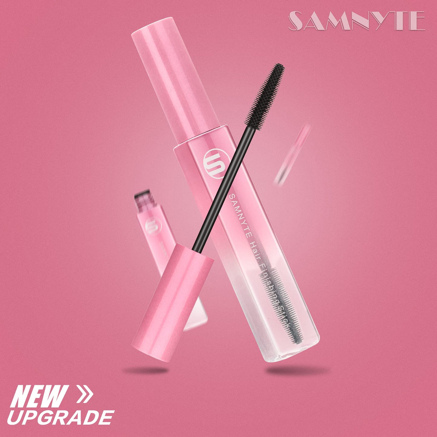 Hair Finishing Stick, 2pcs Hair Mascara for Flyaway Tamer, Fly Away Hair Tamer Stick for Enhance Gloss of Hair, Anti Frizz Broken Hair Baby Hair Flash Moment Flyaway Stick, Non-Greasy (pink)by Samnyte