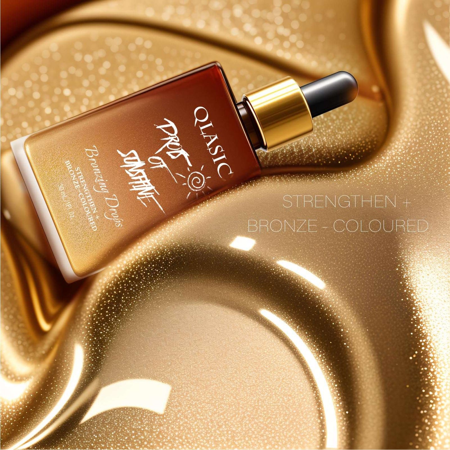 2PCS -Skin Care Essence Anti-Pollution Drops - Bronzing Serum & Facial Tanning Drops,Fake Tan Peptide Serum,Liquid Bronzer Cream for Aging Skin