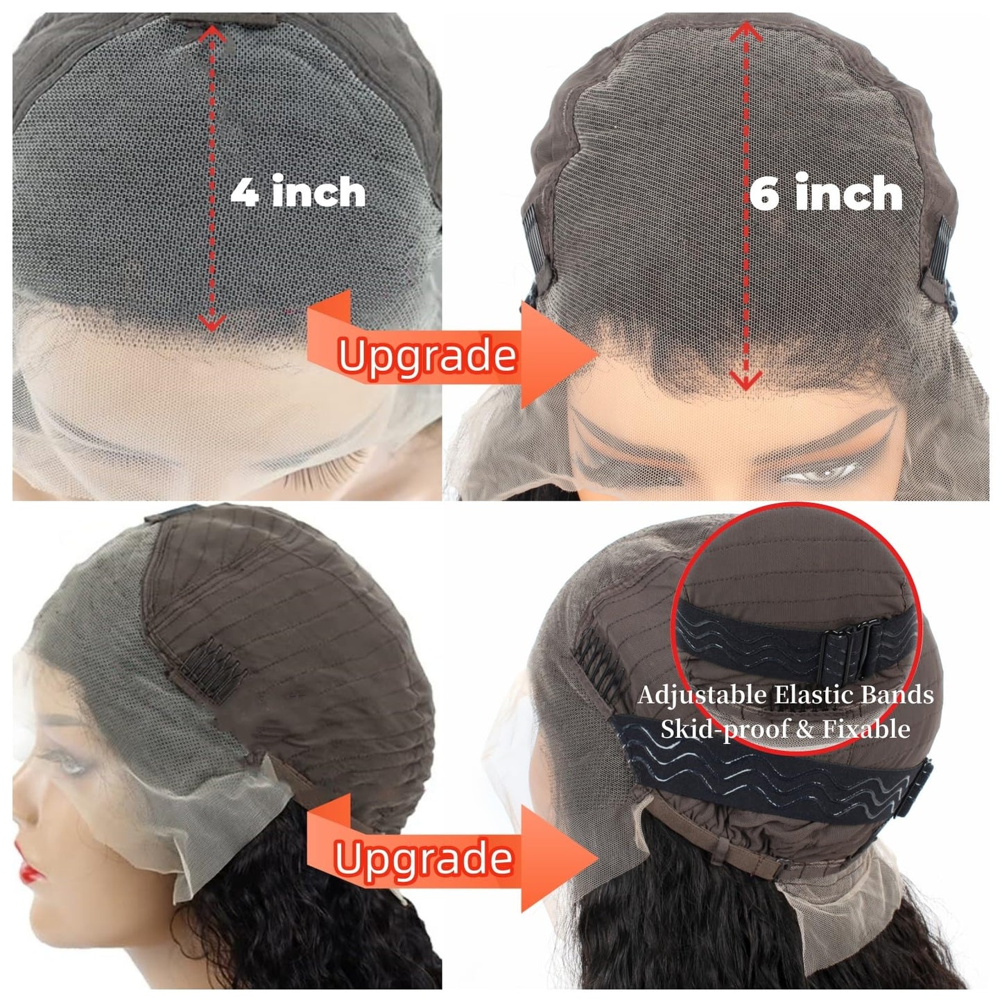 13x6 Water Wave Lace Front Wigs Human Hair 22 Inch 200% Density Wet and Wavy HD Transparent Lace Frontal Wig For Black Women Glueless Wigs Human Hair Pre Plucked with Baby Hair