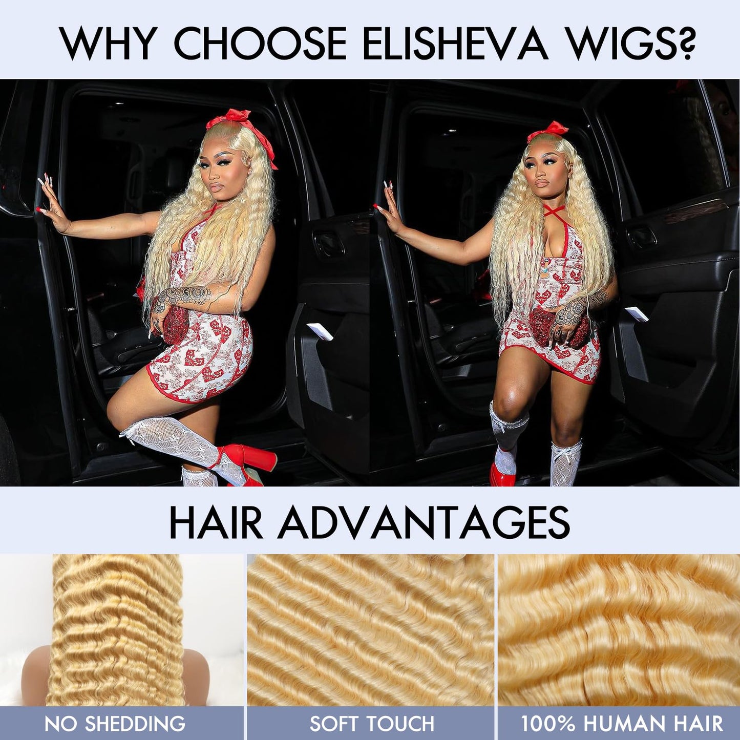 613 Lace Front Wig Human Hair Deep Wave 20 Inch Blonde Wig Human Hair 16A 13x6 HD Blonde 613 Deep Wave Lace Front Wigs Curly Glueless Wig Pre Plucked 180% Density Blonde Frontal Wig Deep Wave 613 Wig