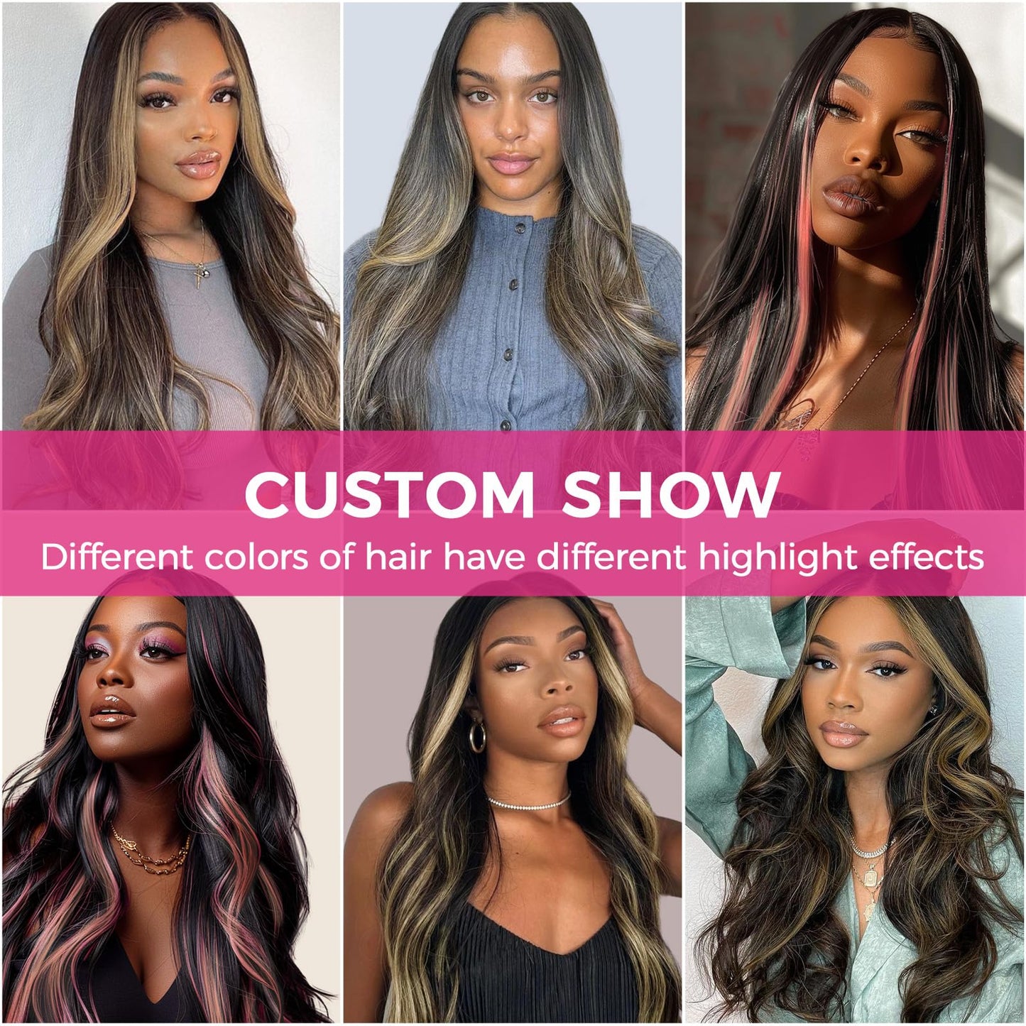Lashey Tape in Hair Extensions 25g 10pcs 16 Inch Straight Balayage Natural Black to Light Blonde Highlighted Hair Extensions Tape in Hair for Women