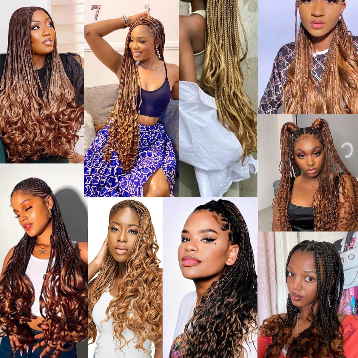 French Curl Braiding Hair 16 Inch Curly Braiding Hair Pre Stretched 75g/pack 33# French Curl Crochet Braids Synthetic Bouncy Braiding Hair Curly Ends for Women Hair Extensions (16inch,8 packs,33#)