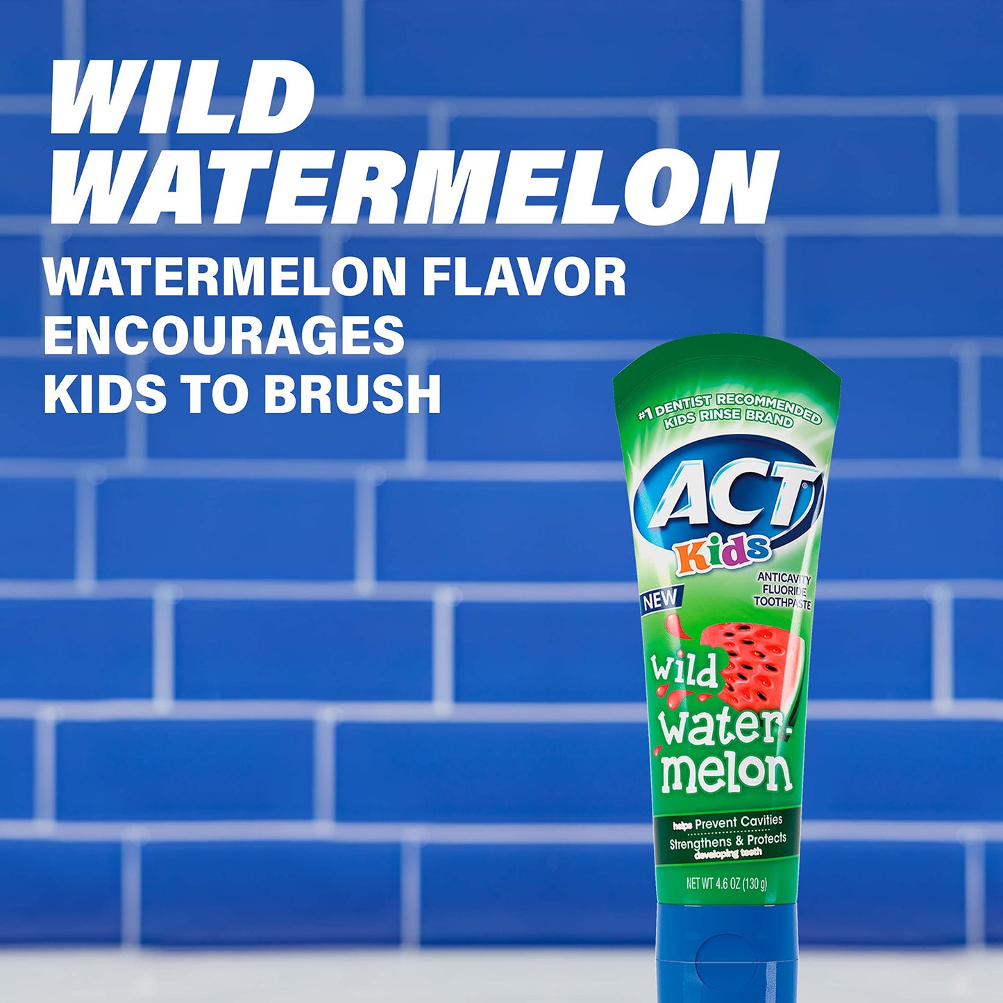 ACT Kids Anticavity Fluoride Rinse Pineapple Punch 16.9 fl. oz. with Cup and Toothpaste Wild Watermelon 4.6 oz.