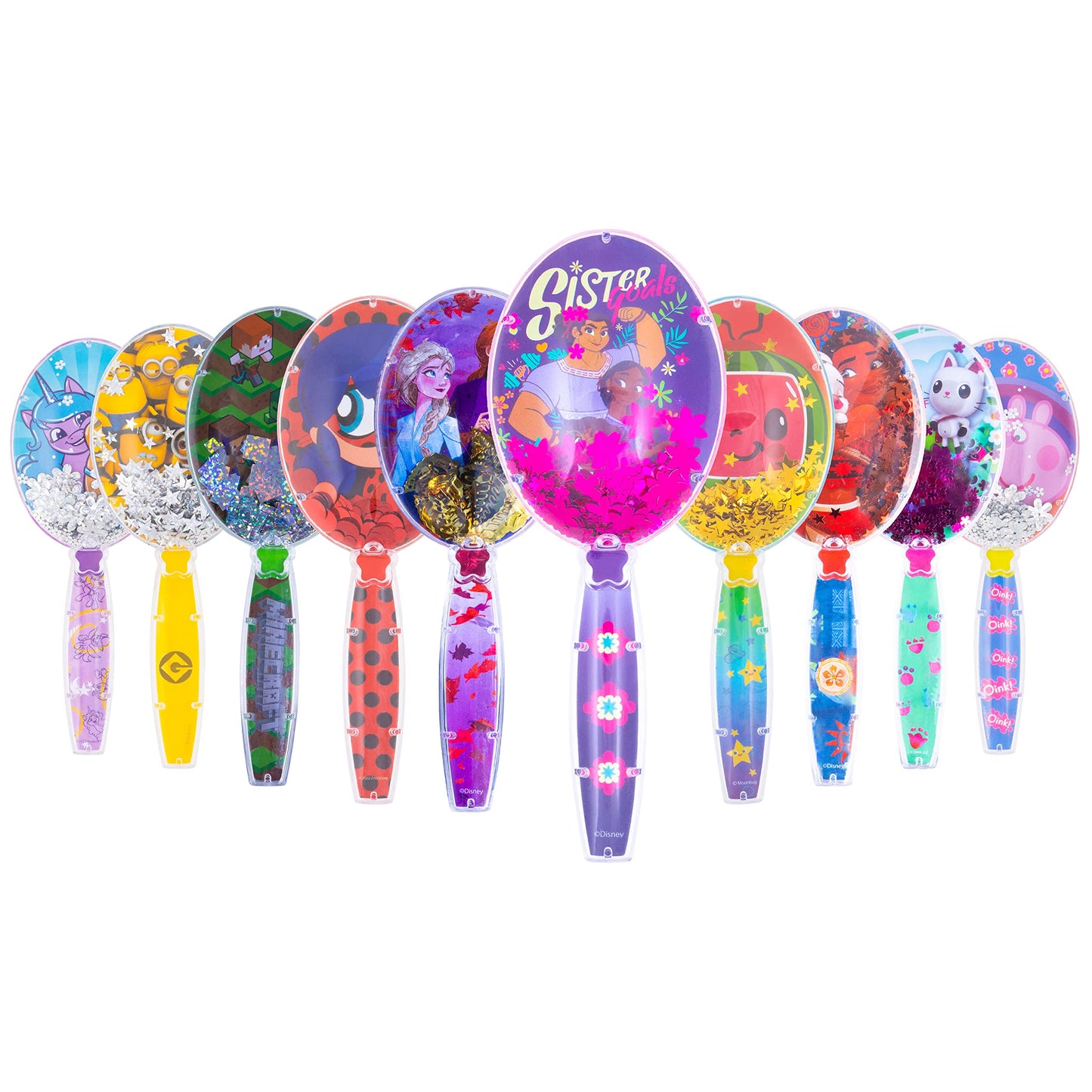 Hair Brush with Magical Sparkling Stars Confetti Hair Brush - Kids Hair Brush Ages 3+