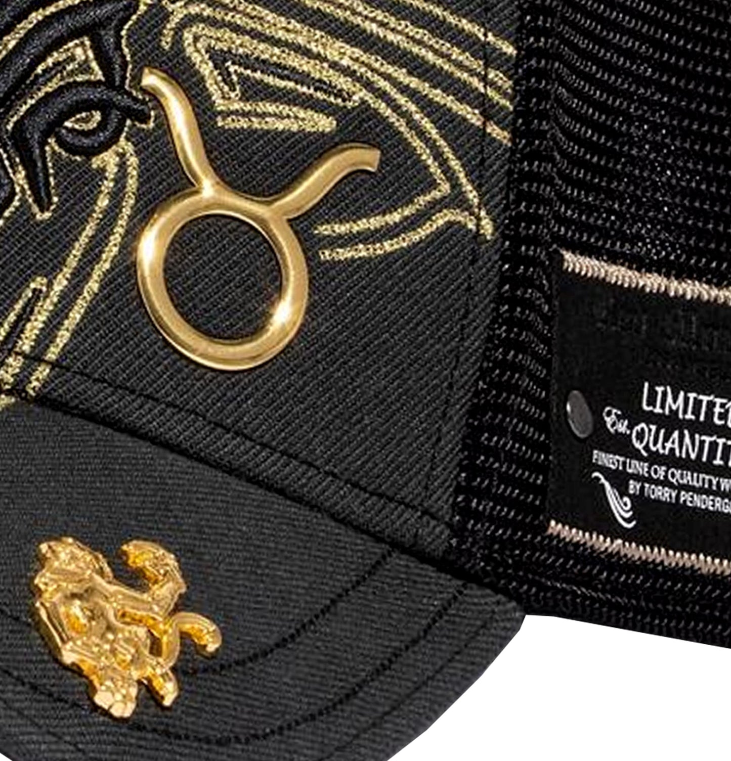 Red Monkey Designs Red Monkey Taurus Black RM1426 Zodiac Series Fashion Unisex Limited Edition Mesh Trucker Hat Cap